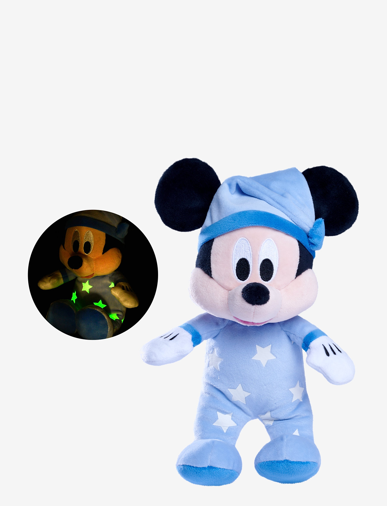 Simba Toys - Disney Sleep Well Mickey GID Plush - alhaisimmat hinnat - blue - 0