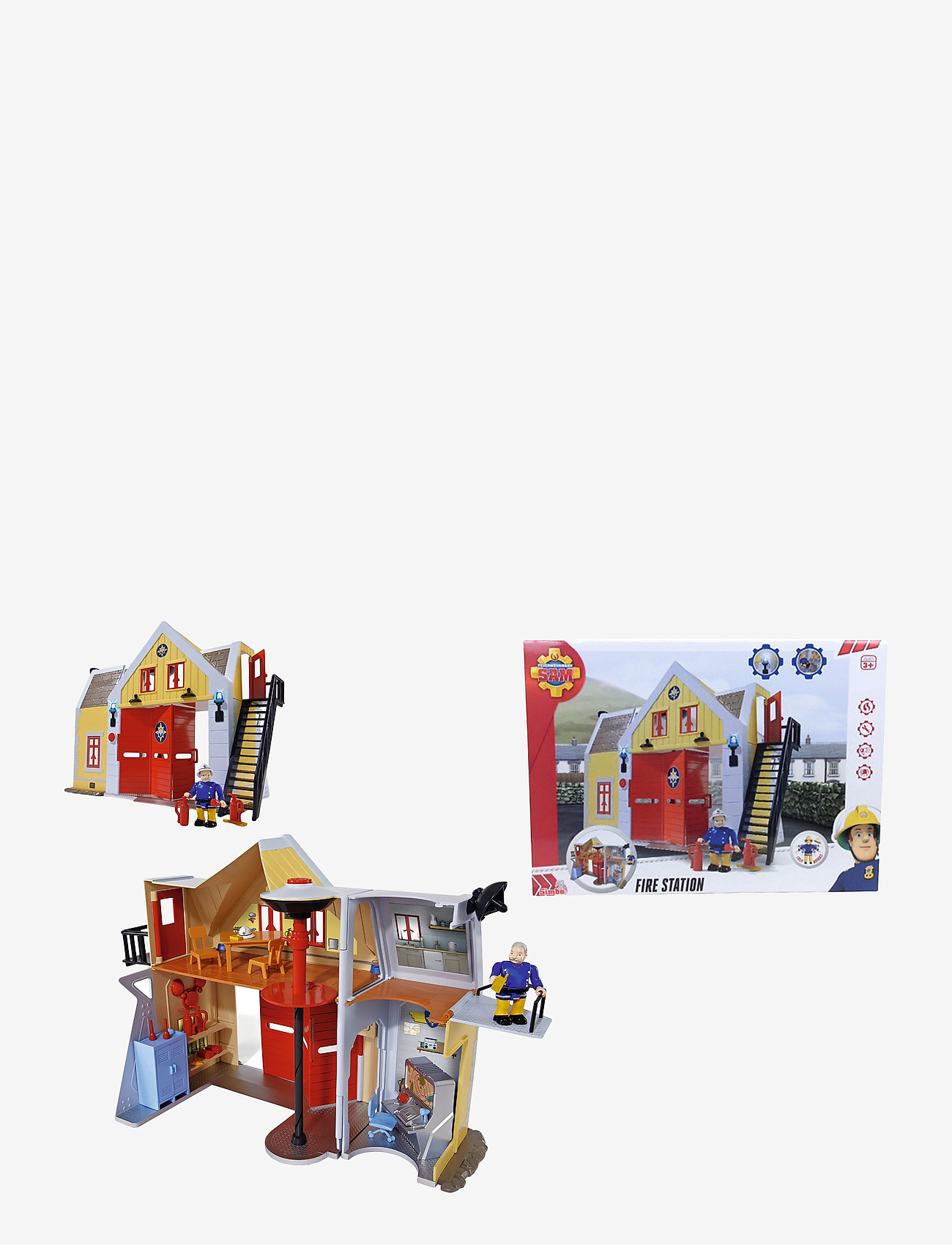 Simba Toys - Fireman Sam -  Fire-Station with Figurine - syntymäpäivälahjat - red - 0
