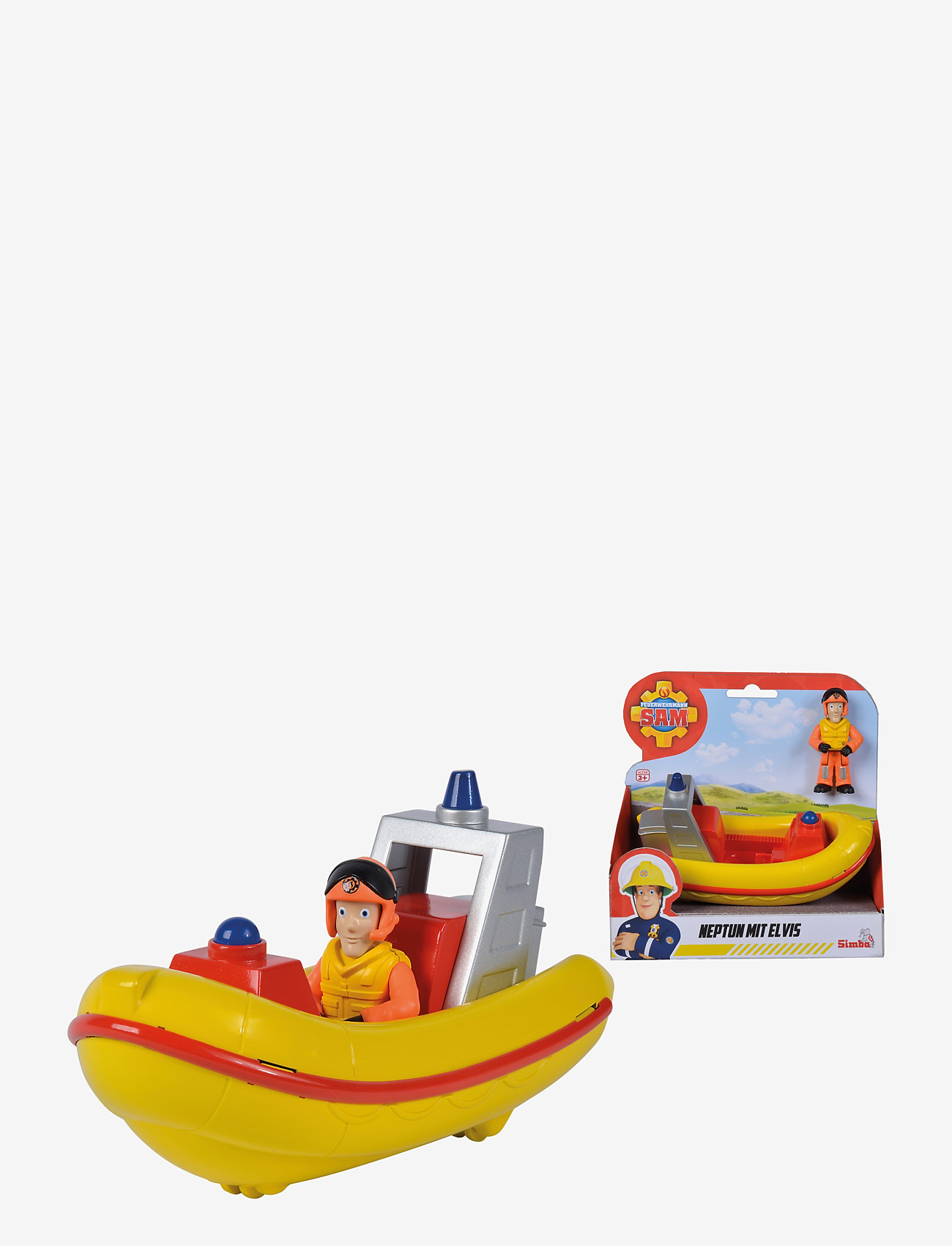 Simba Toys - Brandman Sam Båt Neptune med Elvis Figur - båtar - yellow - 1