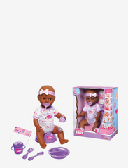 Simba Toys - New Born Baby Spise Tisse Dokke 43 cm - dukker - brown - 1