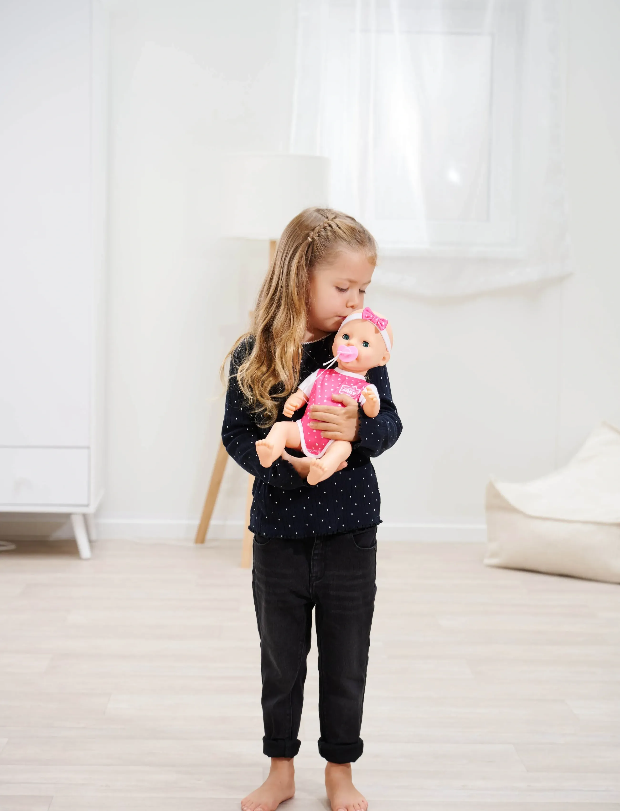 Simba Legetøj New Born Baby Hungry Doll, 38cm, 38 cm, Pink, Dukker Og Tilbehør > Dukker, Børn