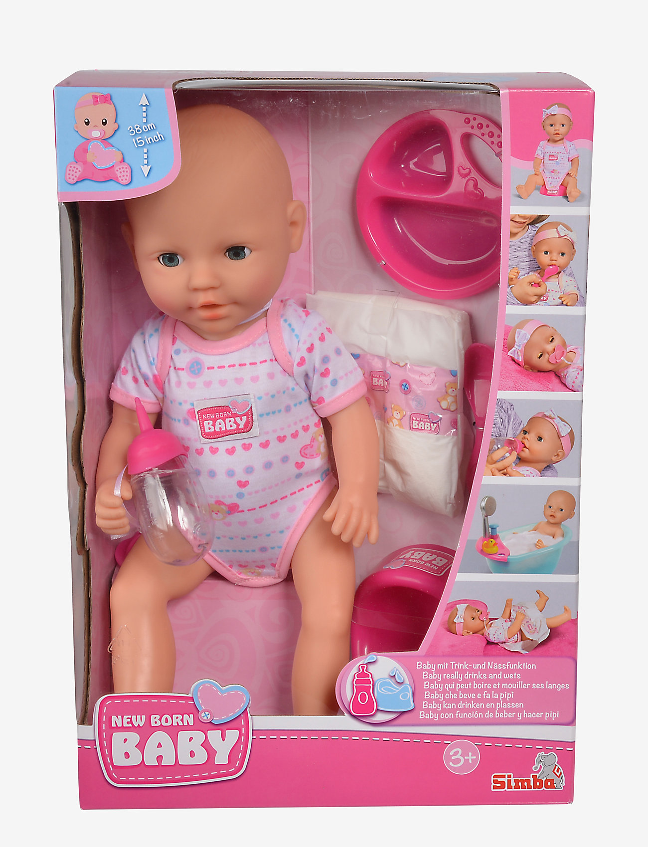 Simba Toys - NBB Baby with Accessories - dukker - pink - 3