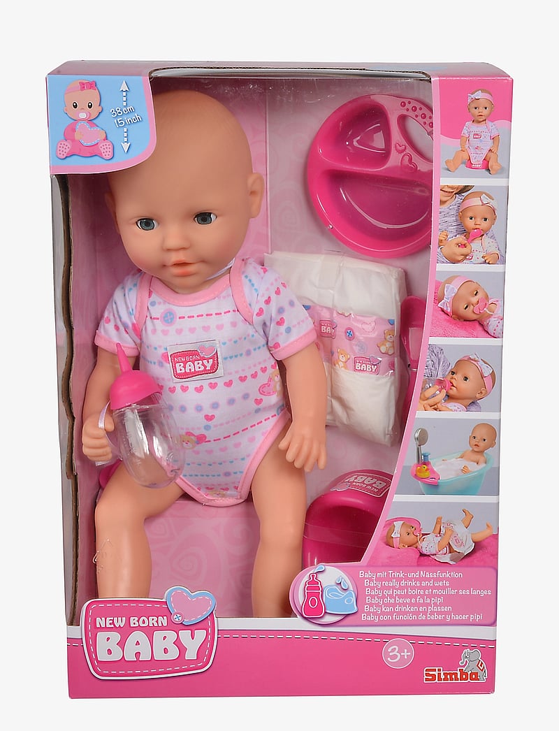 Simba Toys - NBB Baby with Accessories - puppen - pink - 3