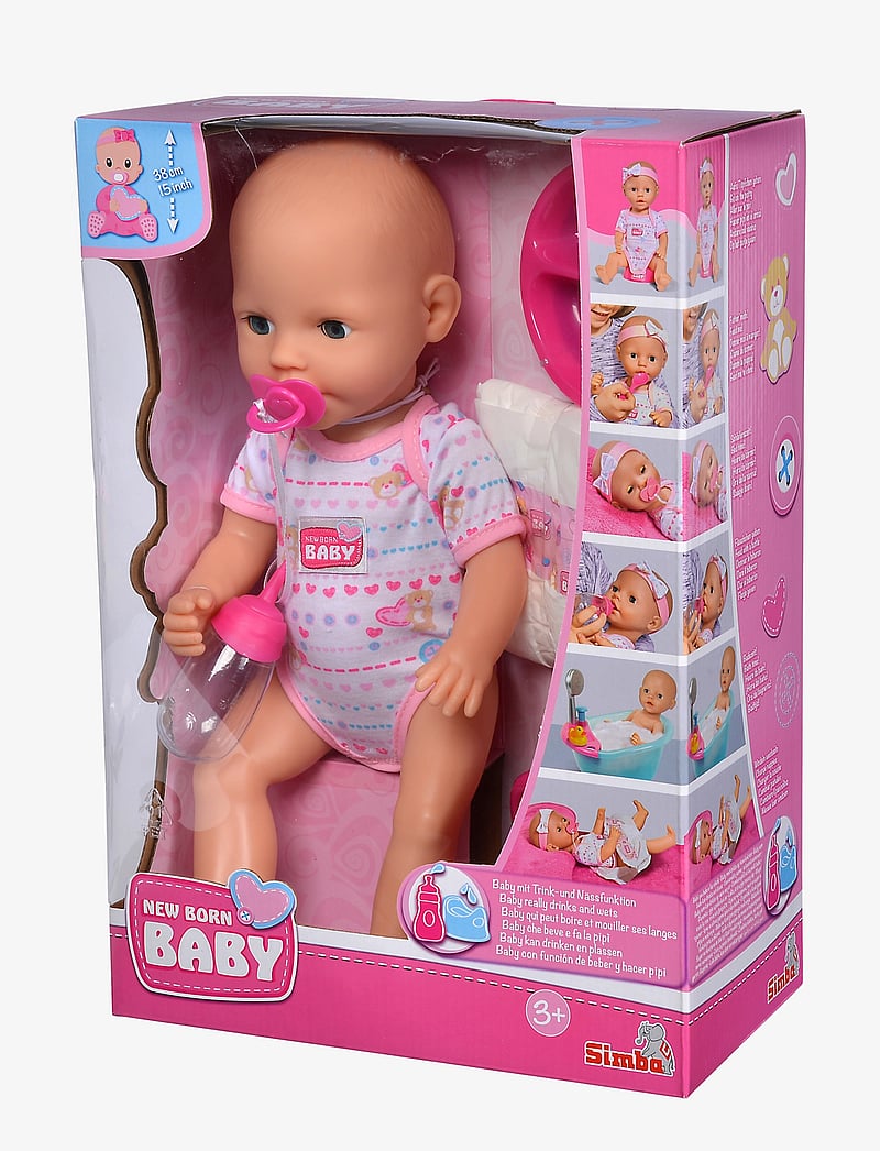 Simba Toys - NBB Baby with Accessories - puppen - pink - 4