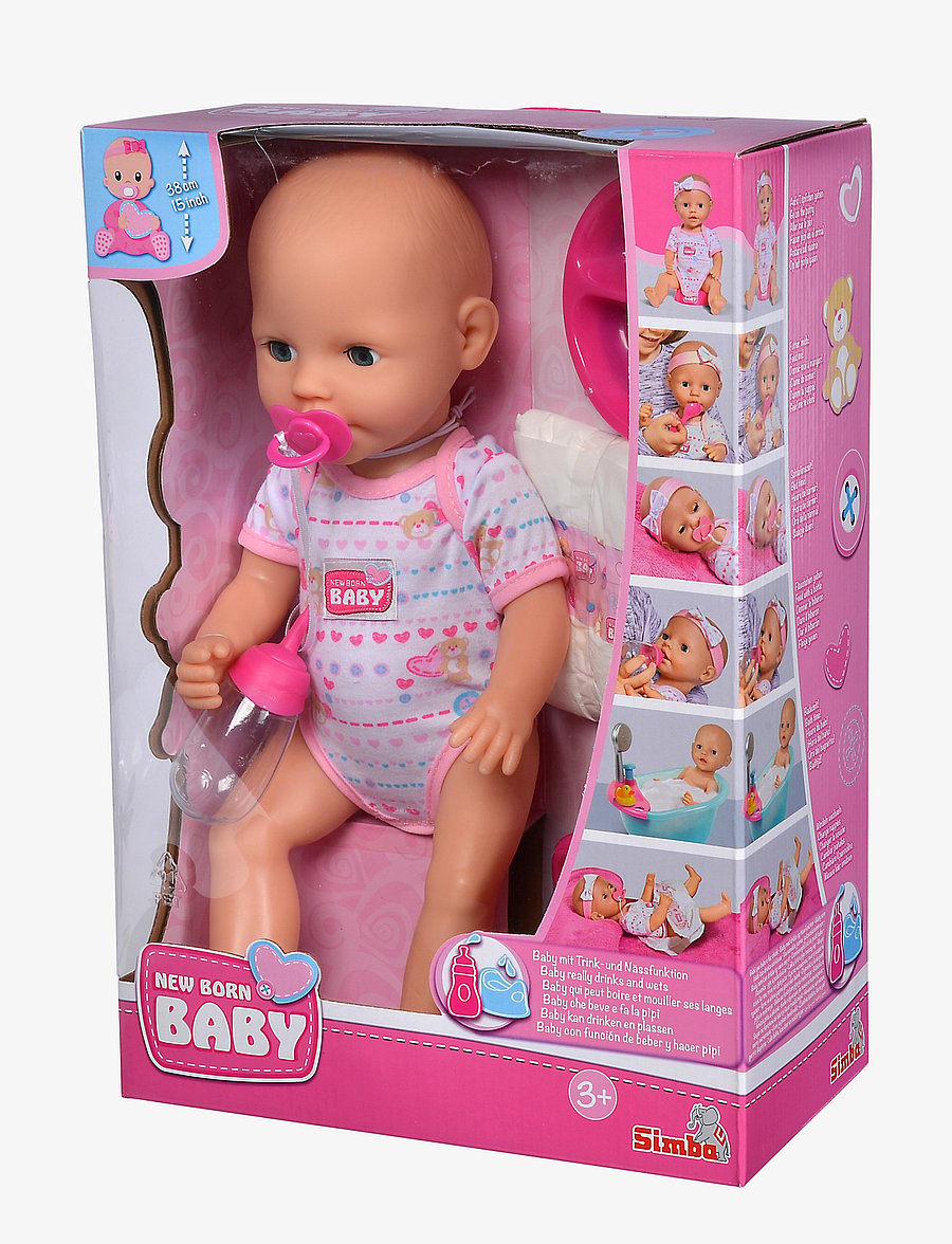 Simba Toys - NBB Baby with Accessories - puppen - pink - 4