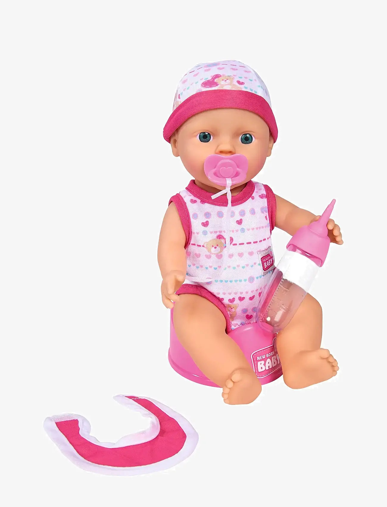Simba Toys New Born Baby, Drink-and-Wet Doll, 30 cm - Dockor & Tillbehör - MULTI COLOURED / multi