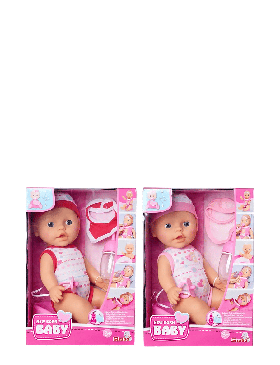 Simba Toys - New Born Baby, Drink-and-Wet Doll, 30 cm - madalaimad hinnad - multi coloured - 2