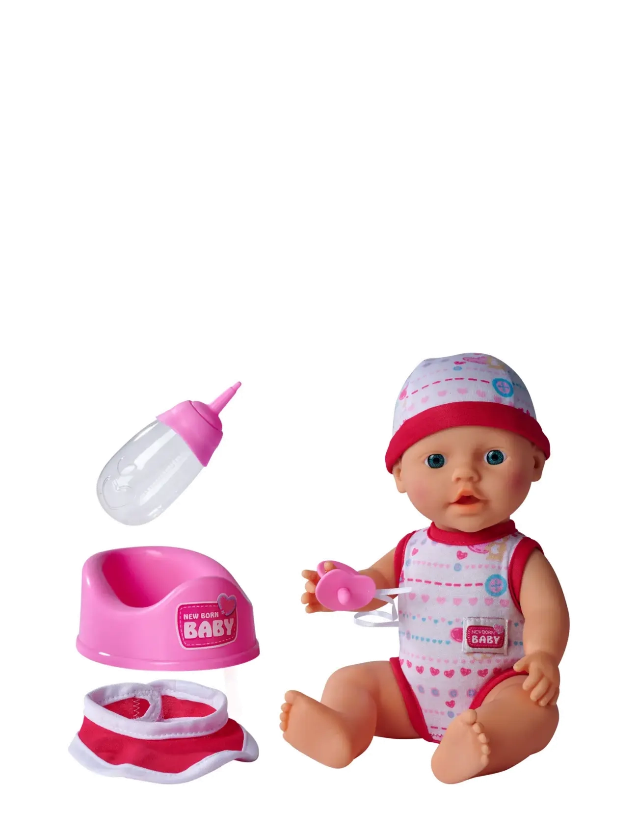 Simba Toys - New Born Baby, Drink-and-Wet Doll, 30 cm - poupées - multi coloured - 3