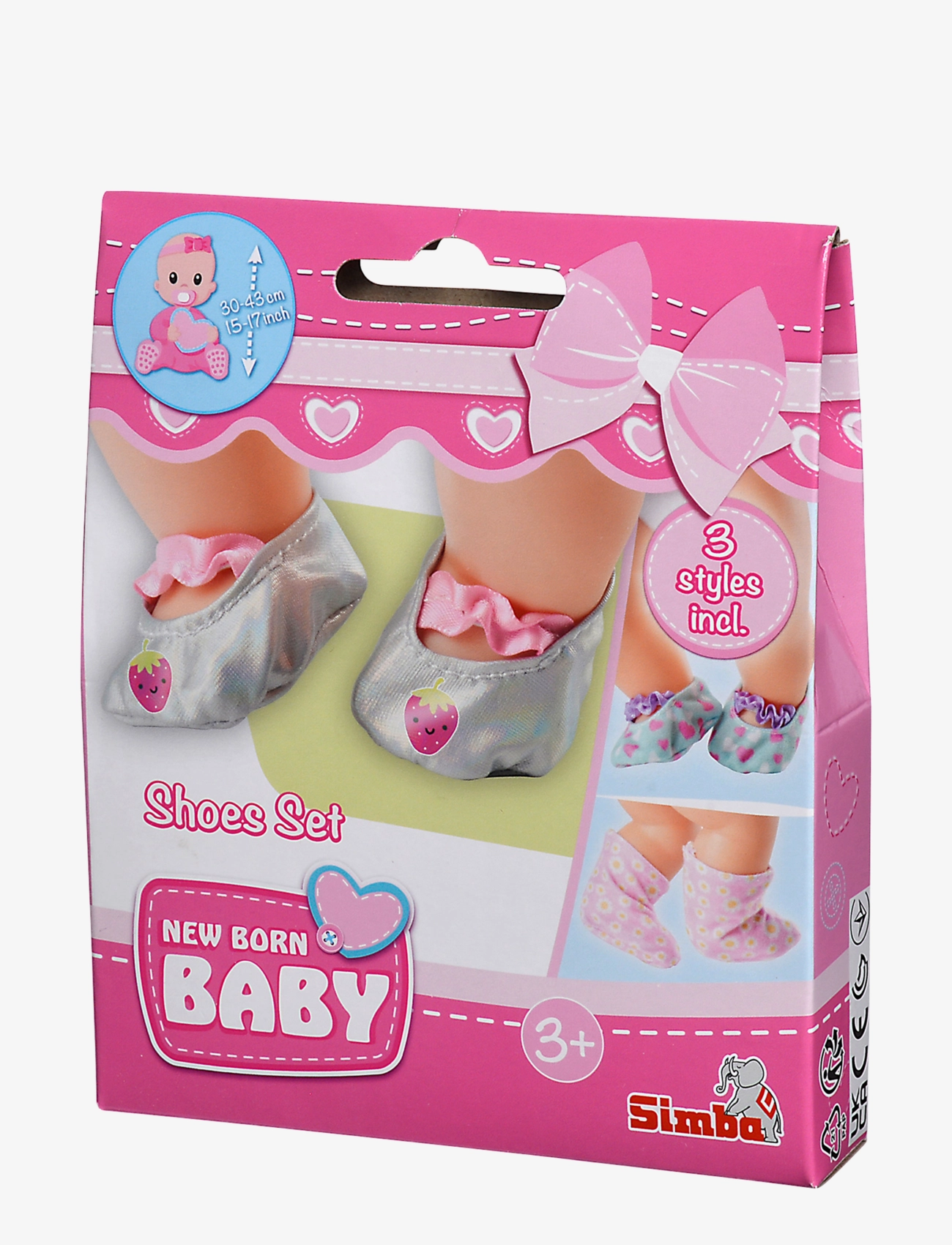 Simba Toys - Simba Toys New Born Baby Shoes Set (3 pairs) - dukketøj - multi coloured - 2