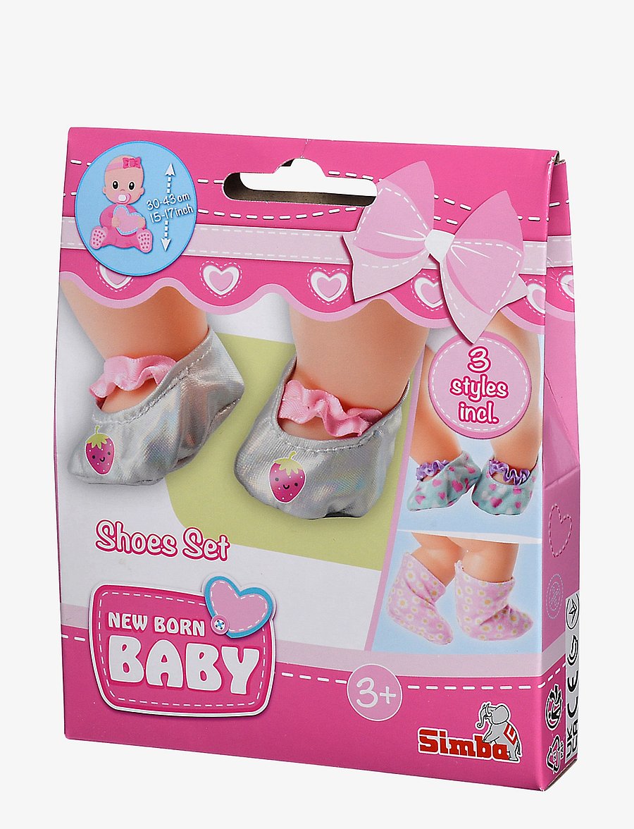 Simba Toys - Simba Toys New Born Baby Shoes Set (3 pairs) - dukketøj - multi coloured - 2