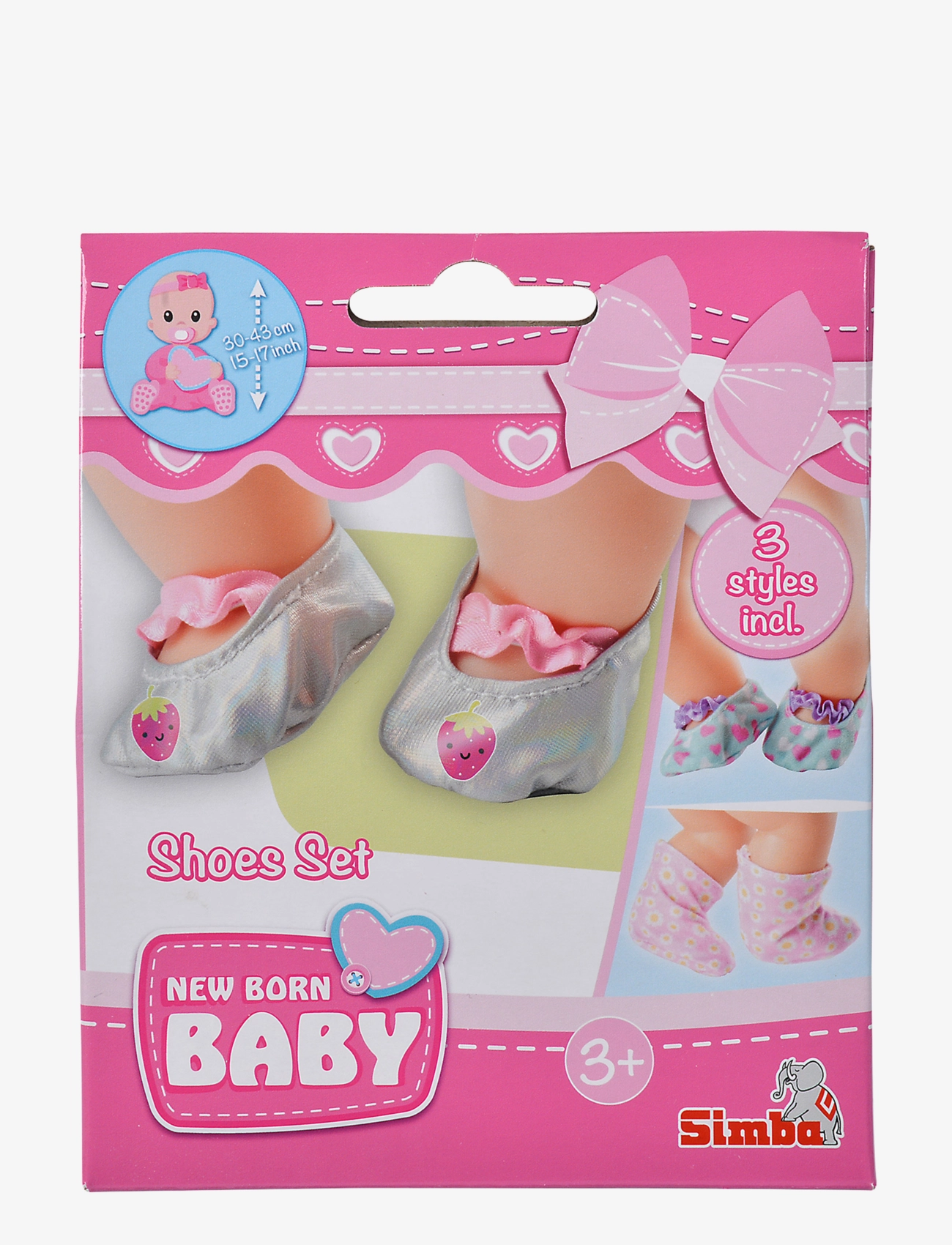 Simba Toys - Simba Toys New Born Baby Shoes Set (3 pairs) - dukketøj - multi coloured - 3