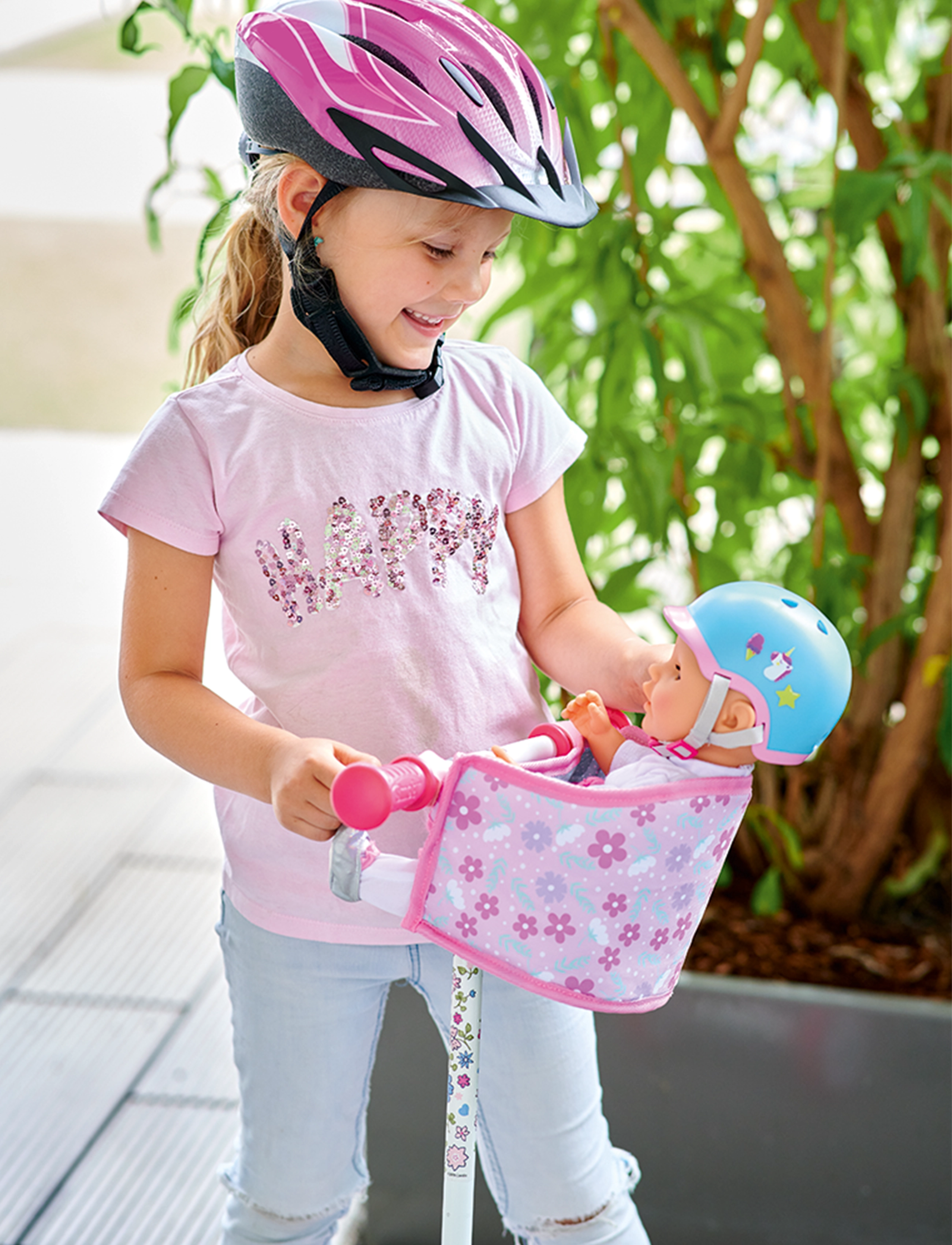 Simba Legetøj Nbb Bike Seat With Seatbelt, One Size, Multi/patterned, Dukker Og Tilbehør > Dukker Accessories, Børn