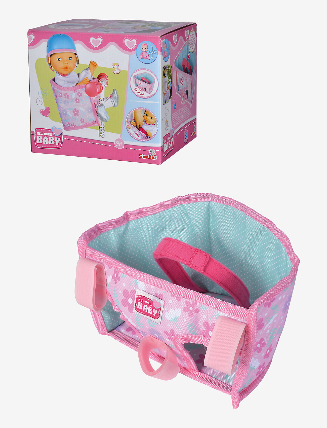 Simba Toys - NBB Bike Seat with Seatbelt - dukketilbehør - multi coloured - 3