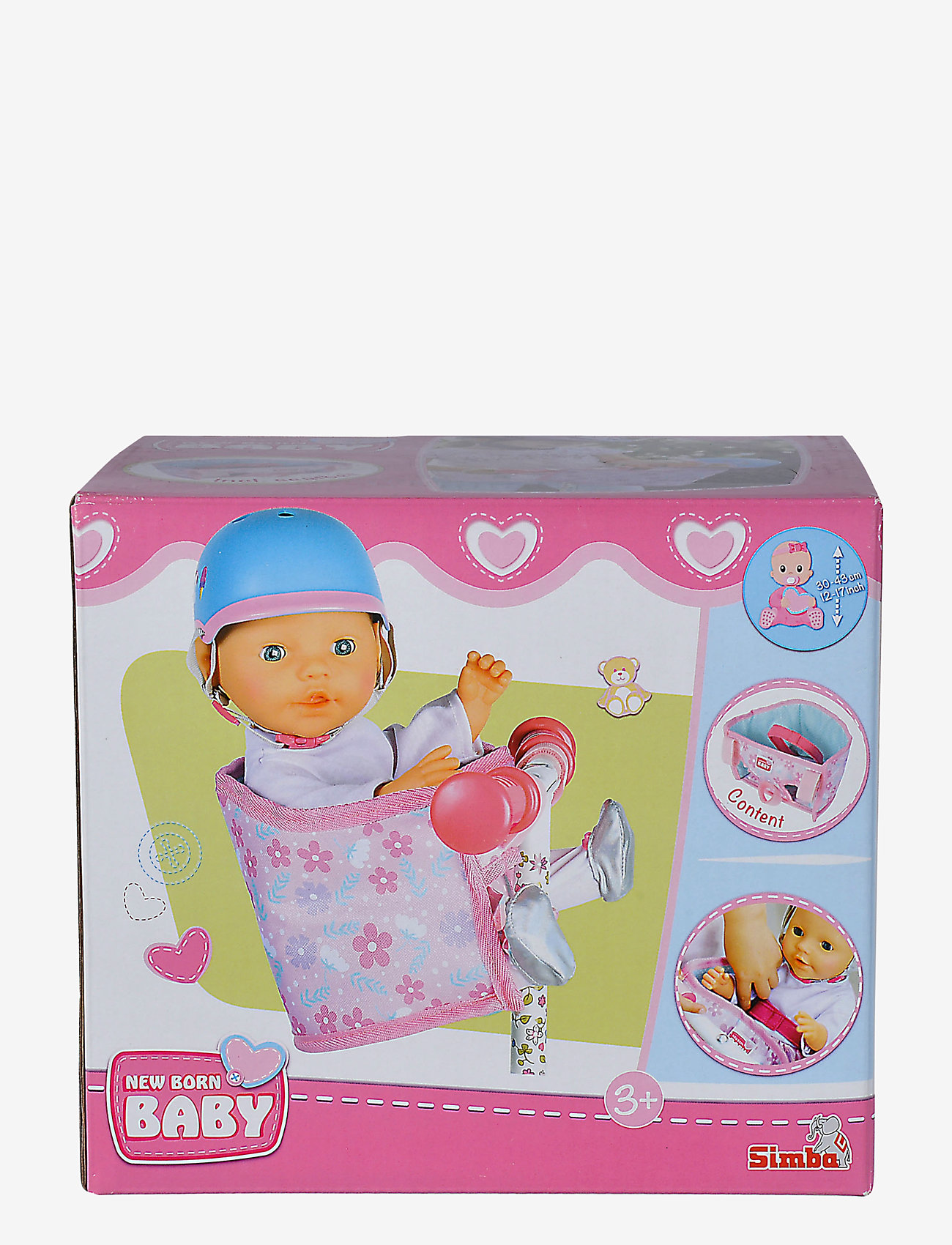 Simba Toys - NBB Bike Seat with Seatbelt - dukketilbehør - multi coloured - 4