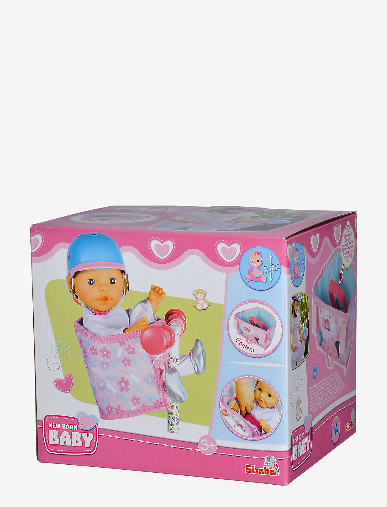 Simba Toys - NBB Bike Seat with Seatbelt - dukketilbehør - multi coloured - 5