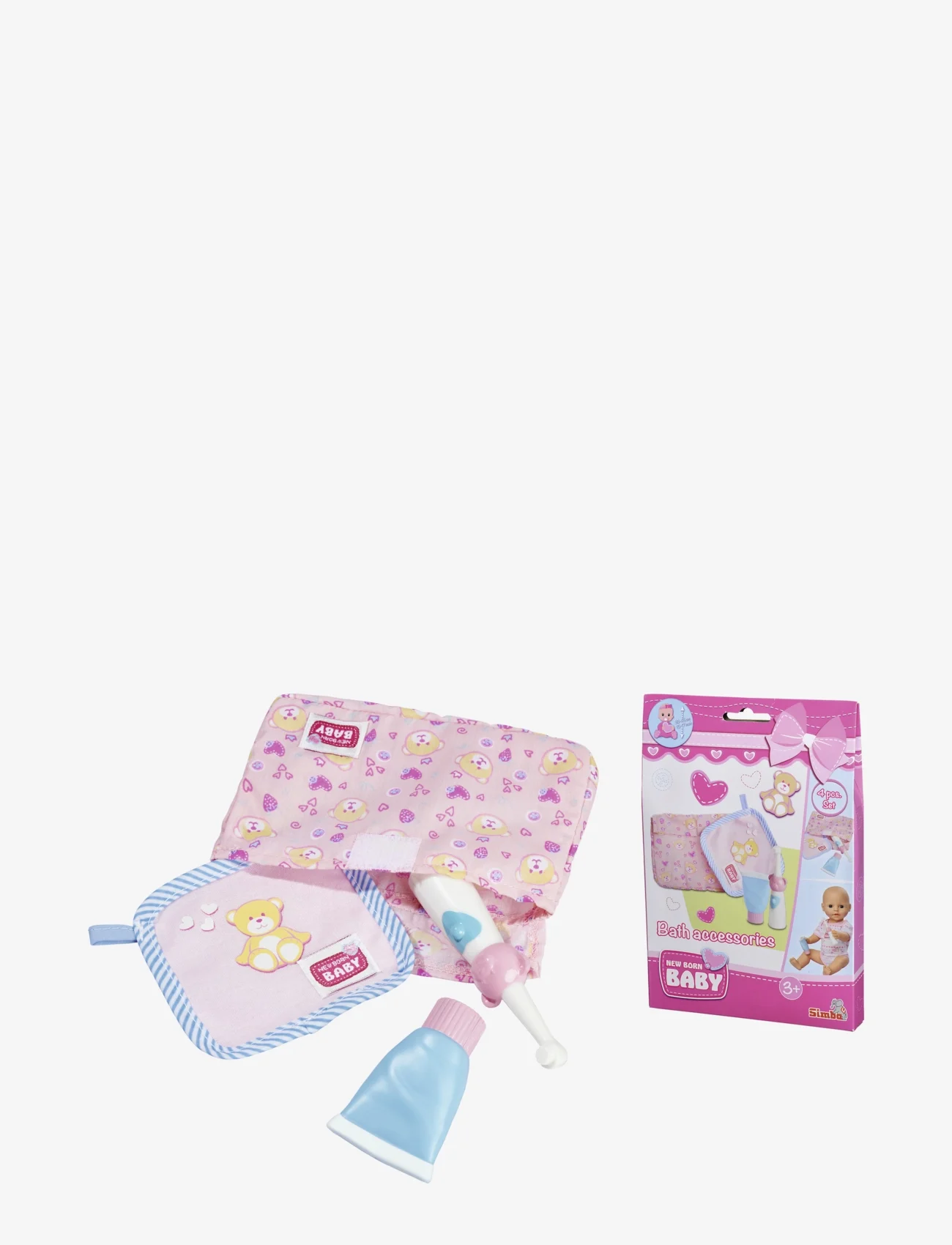 Simba Toys - New Born Baby Dukketilbehør Baderomssett - de laveste prisene - pink - 0