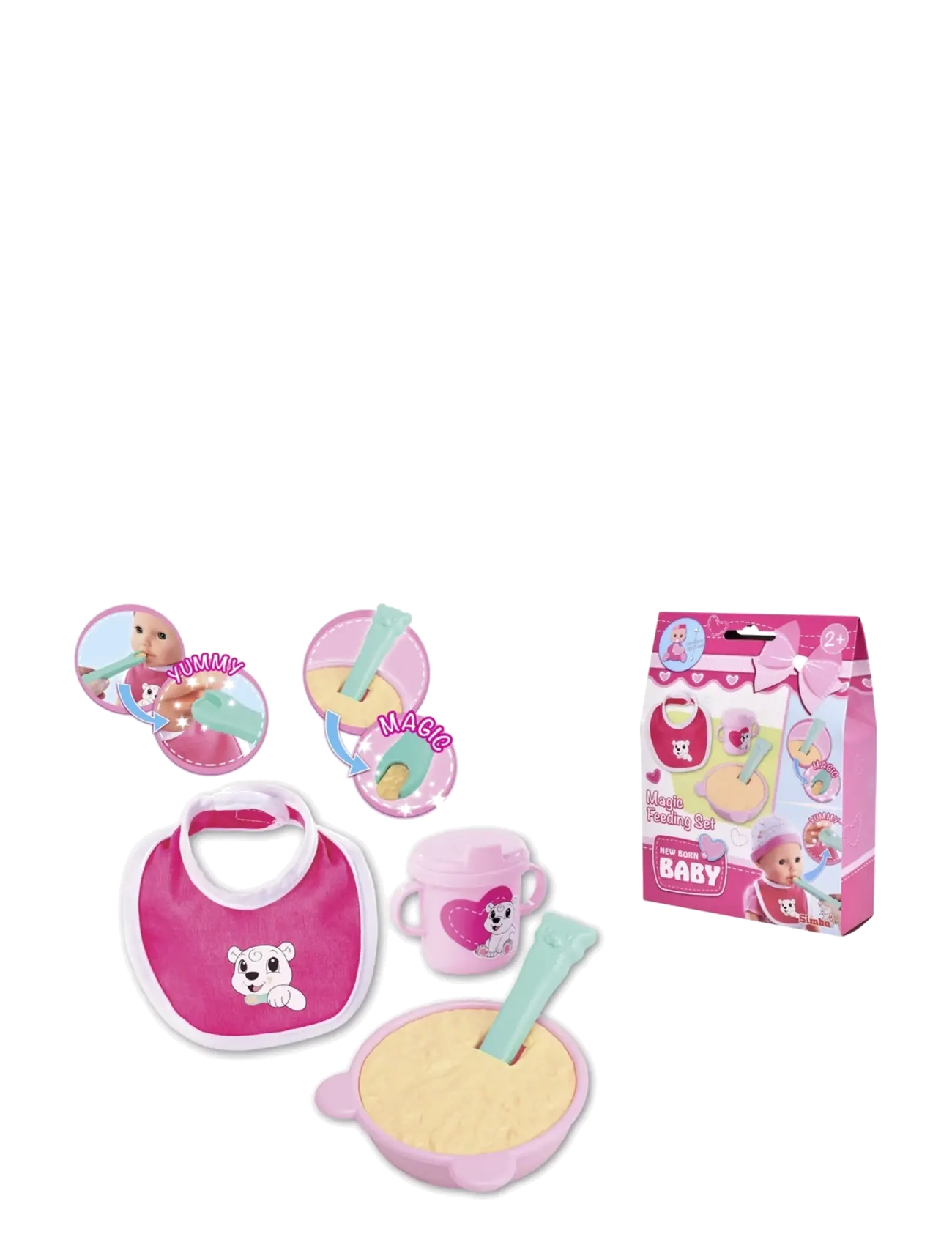 Simba Legetøj New Born Baby Docktillbehör, Magiskt Matset, One Size, Pink, Dukker Og Tilbehør > Dukker Accessories, Børn