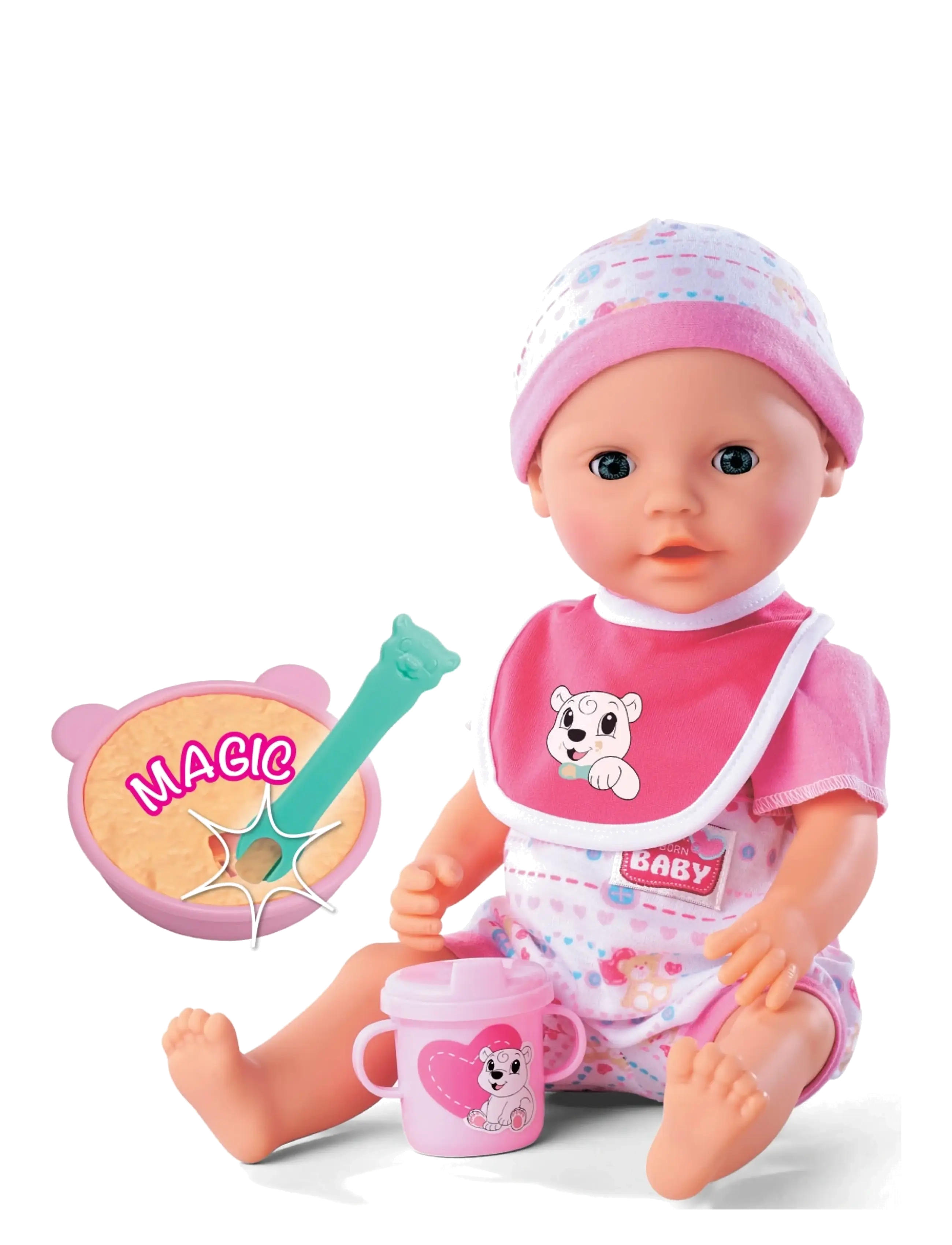 Simba Toys - New Born Baby Docktillbehör, Magiskt Matset - accessoires pour poupée - multi coloured - 3