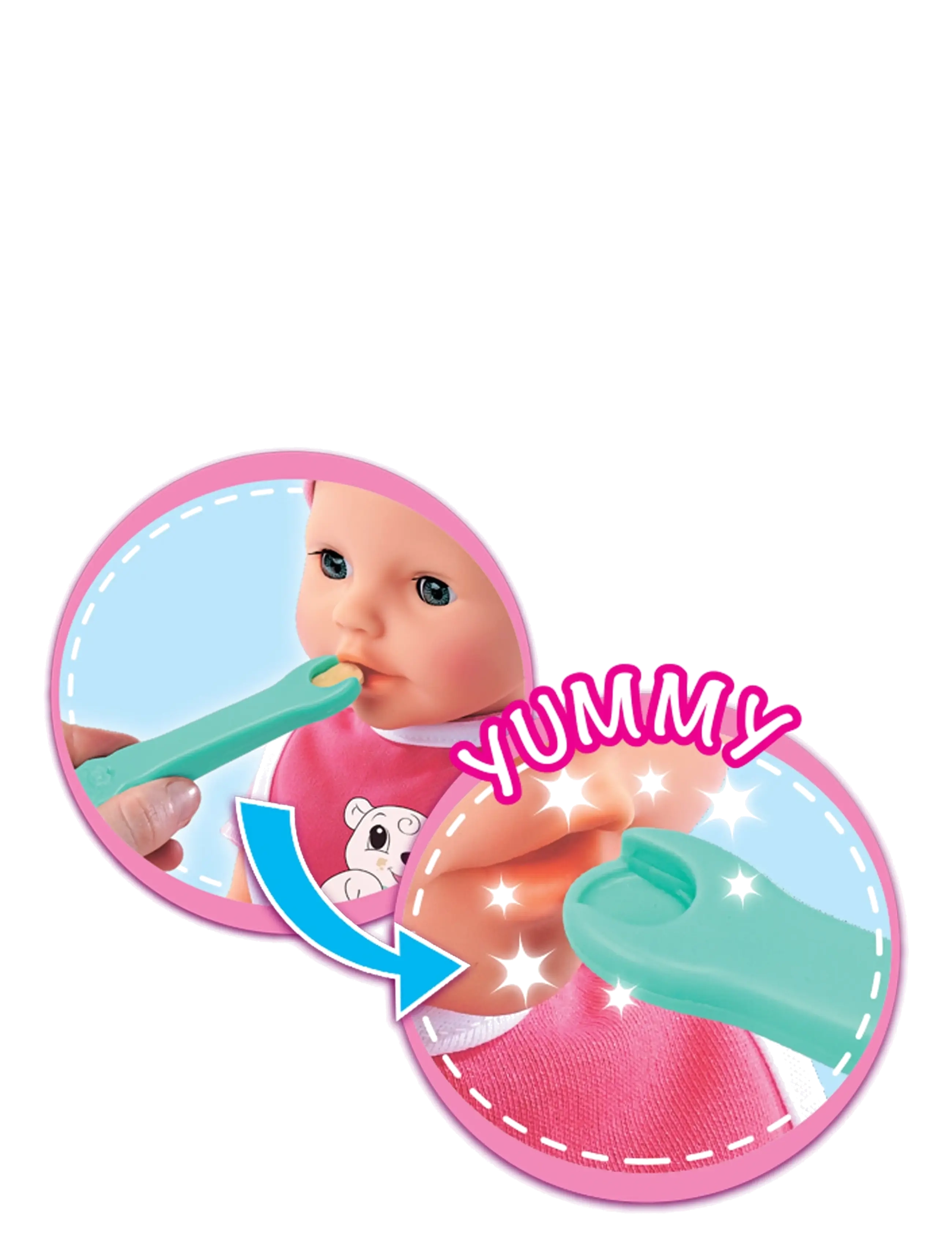 Simba Toys - New Born Baby Docktillbehör, Magiskt Matset - accessoires pour poupée - multi coloured - 4