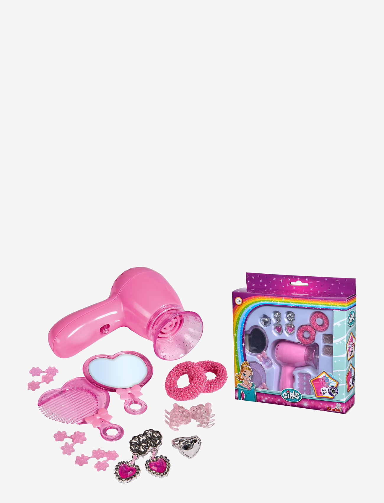 Simba Toys - Girls by Steffi Styling Set with Hair Dryer - lasten meikit & korut - pink - 1