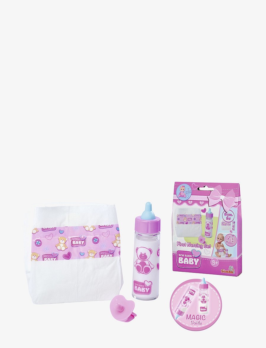 Simba Toys - New Born Baby First Nursing Set - nukutarvikud - pink - 0