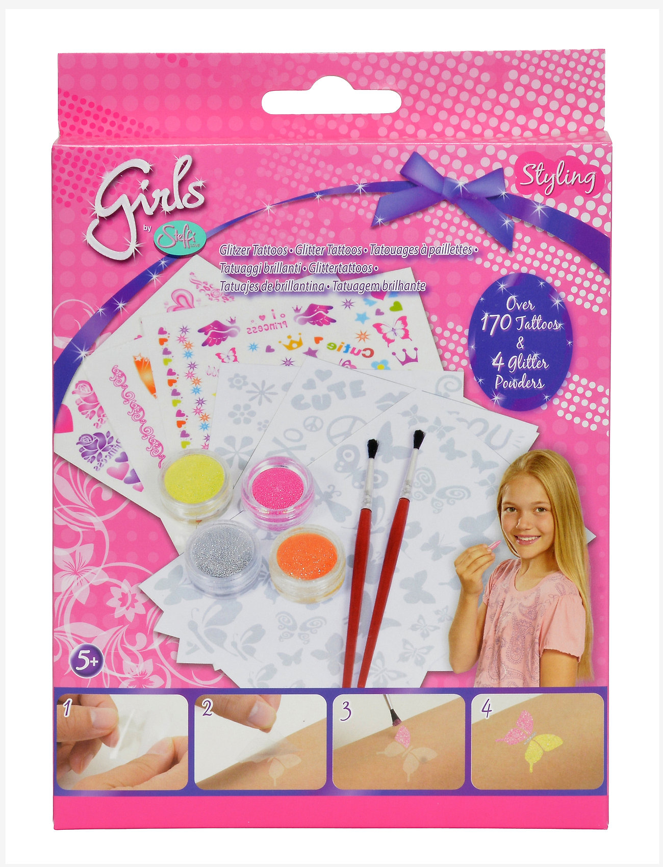 Simba Toys - Girls by Steffi Glitter tatoveringer - de laveste prisene - white - 1