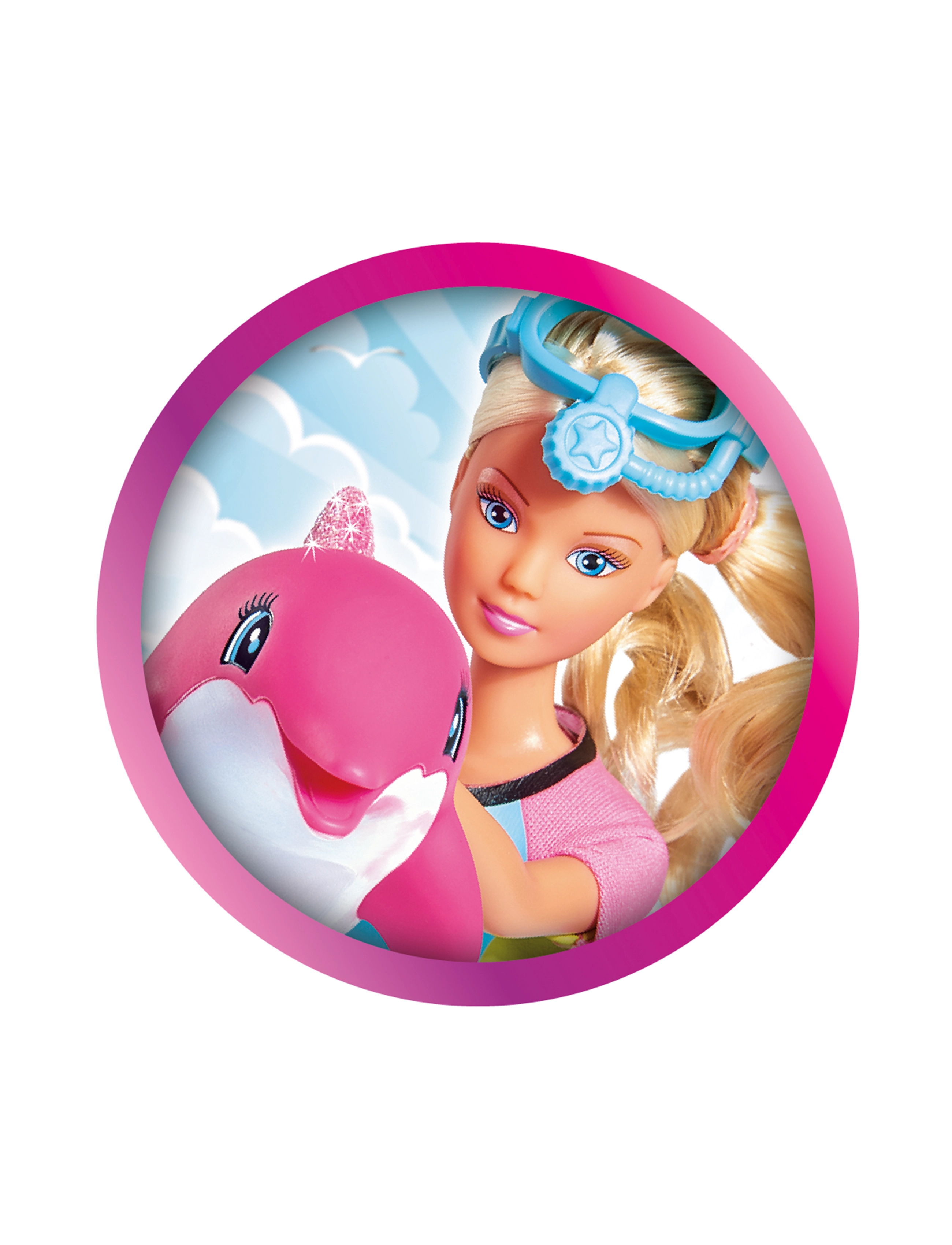 Simba Legetøj Simba Legetøj Sl Dolphin Fun, One Size, Multi/patterned, Dukker Og Tilbehør > Dukker, Børn