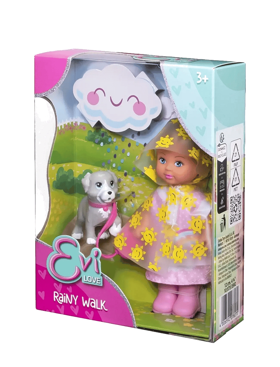 Simba Toys - Evi LOVE Rainy Walk - dukker - yellow - 1