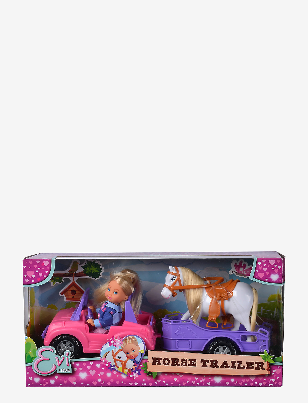 Simba Toys - Evi LOVE Lekesett Jeep & Hestehenger - lekesett - multicoloured - 1