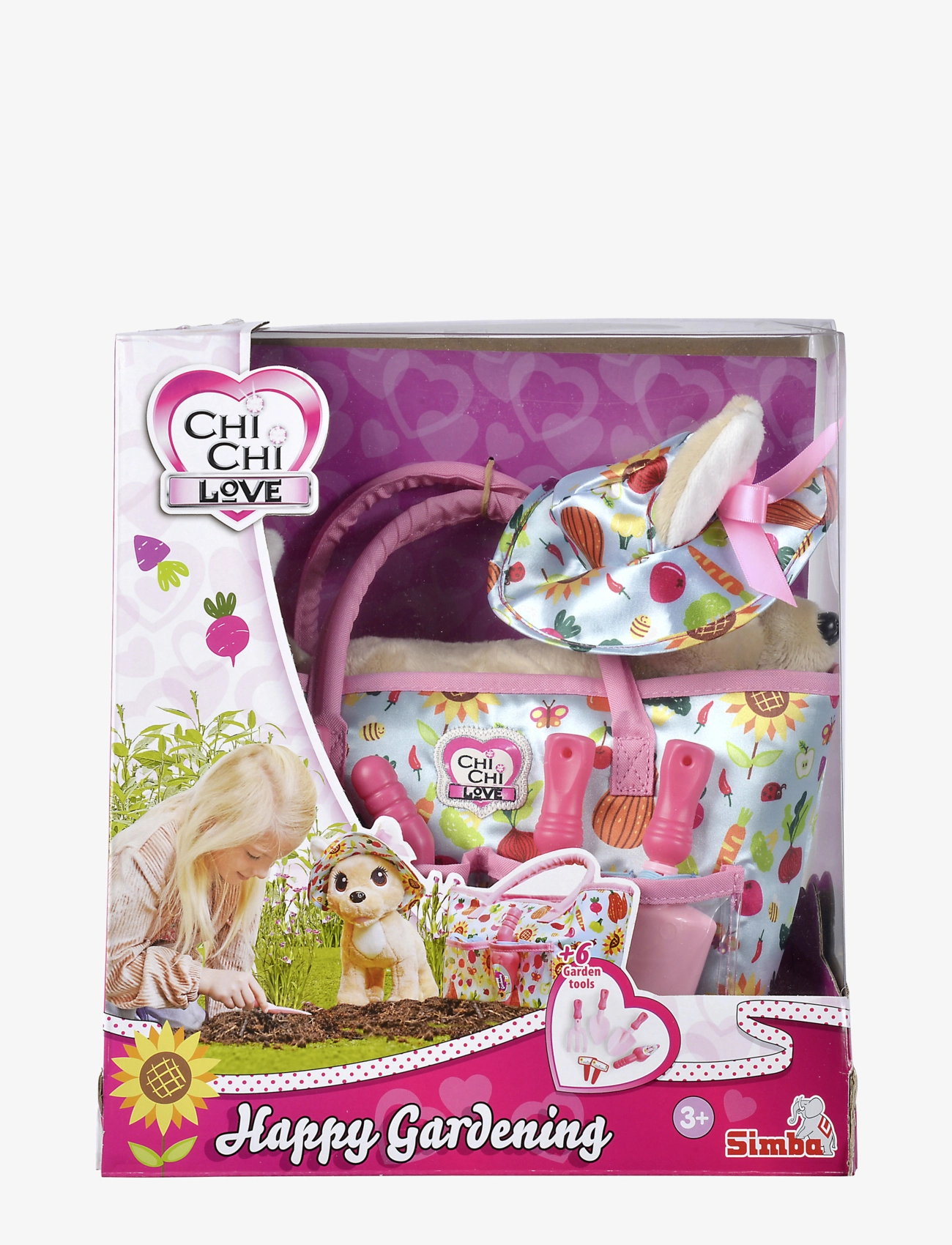 Simba Toys - ChiChi LOVE Gosedjur med Trädgårdsredskap - tøjdyr - pink - 3