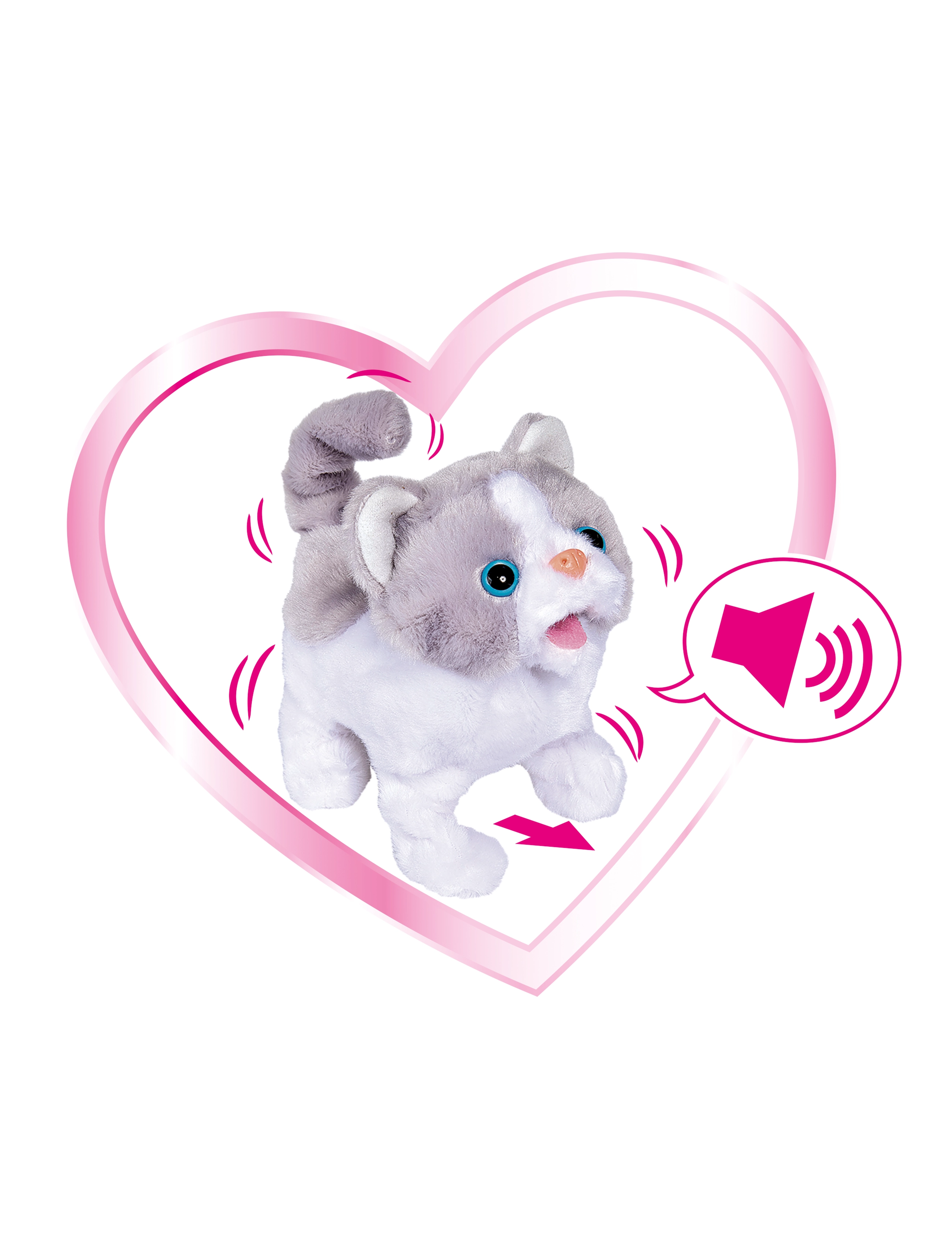 Simba Toys - ChiChi LOVE Gående Kattunge - interaktiva djur - white - 2