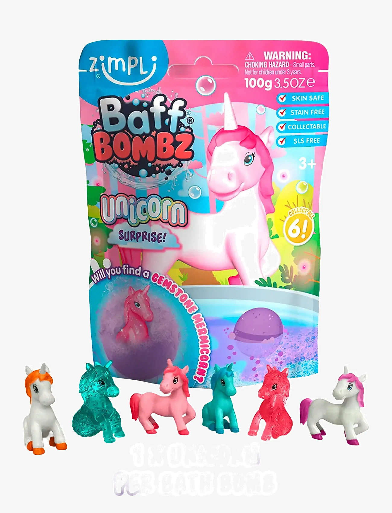 Simba Toys - Zimpli Kids Badbomb med samlarfigur,  Enhörning - badespielzeug - multi coloured - 0
