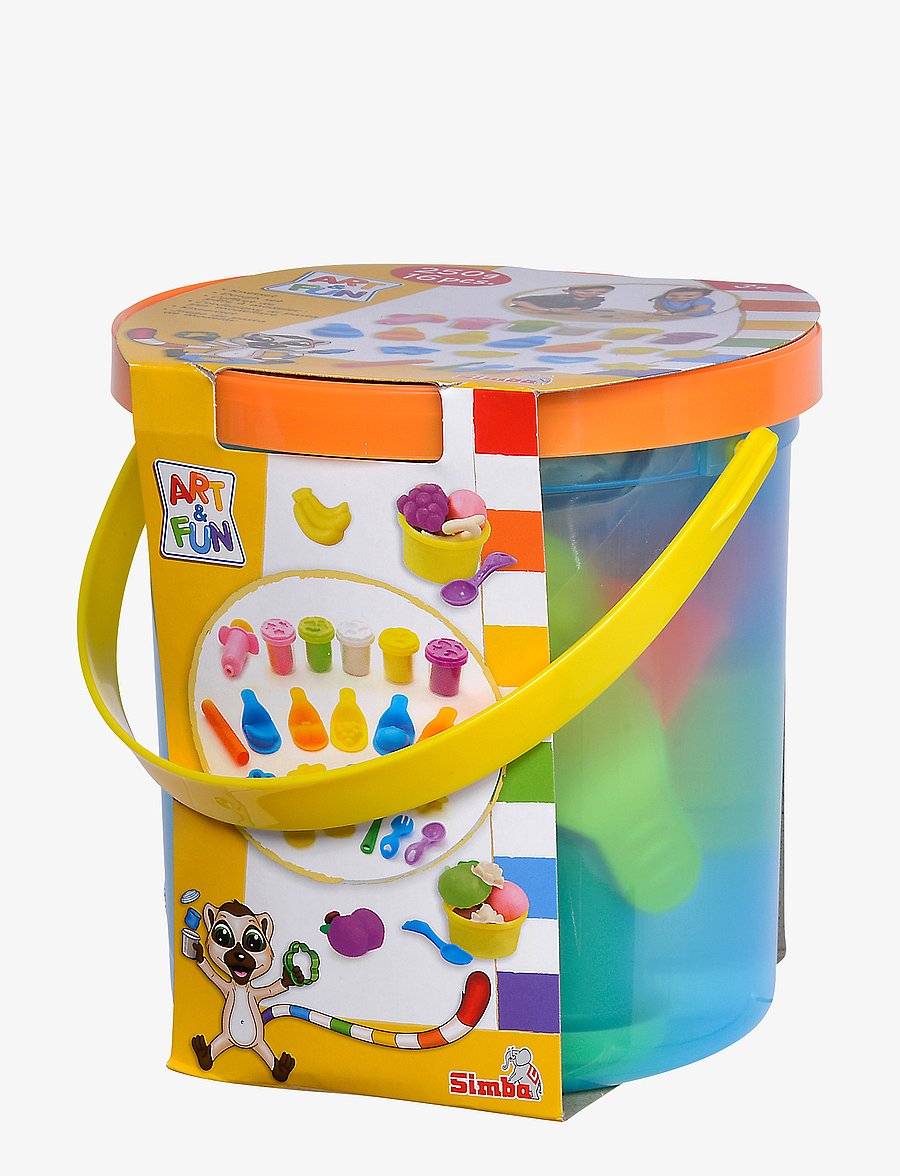 Simba Toys - Art & Fun Dough Set Fruit Bucket - voolimismass - multicolor - 2