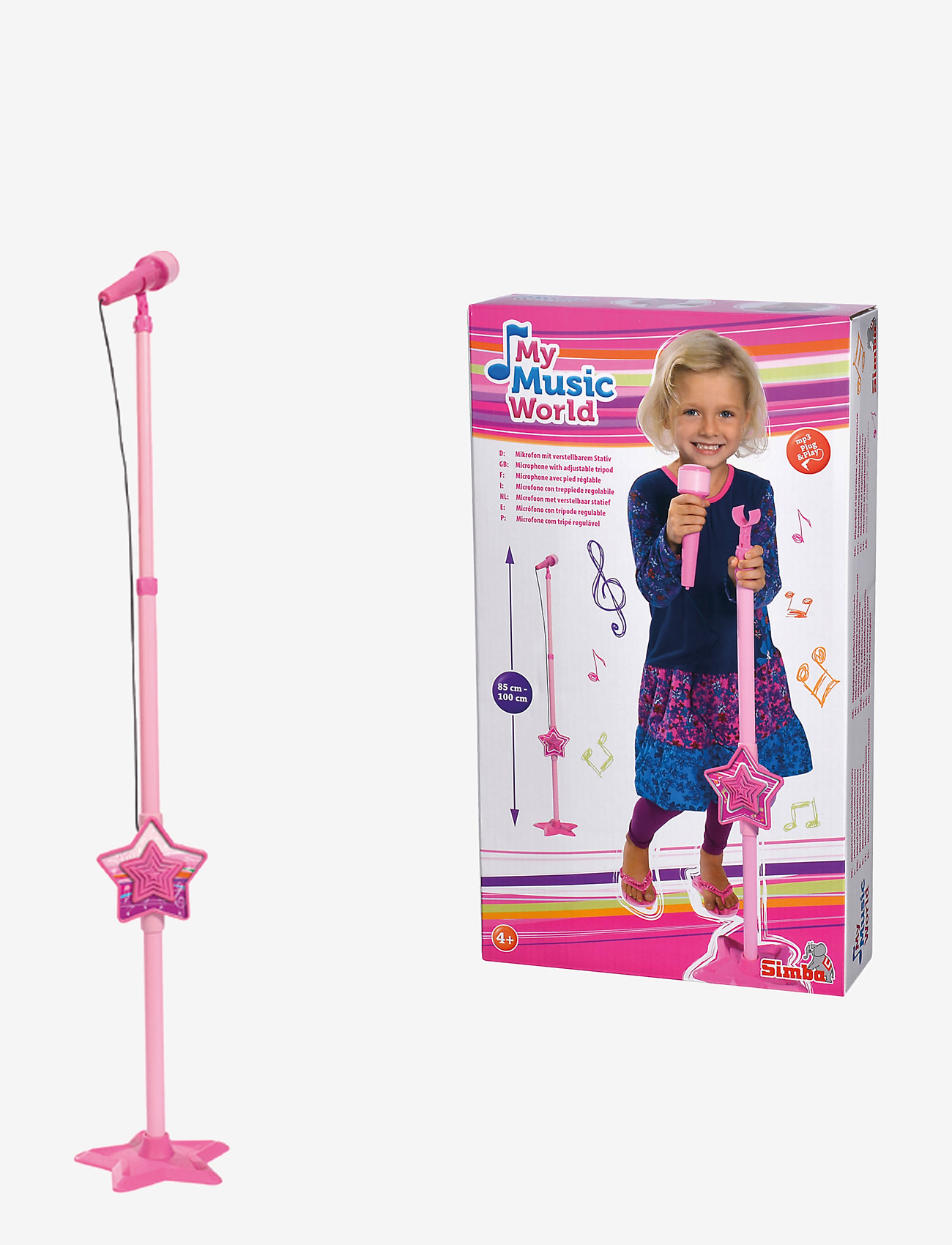 Simba Toys - My Music World Girls Microphone Stand - laveste priser - pink - 0