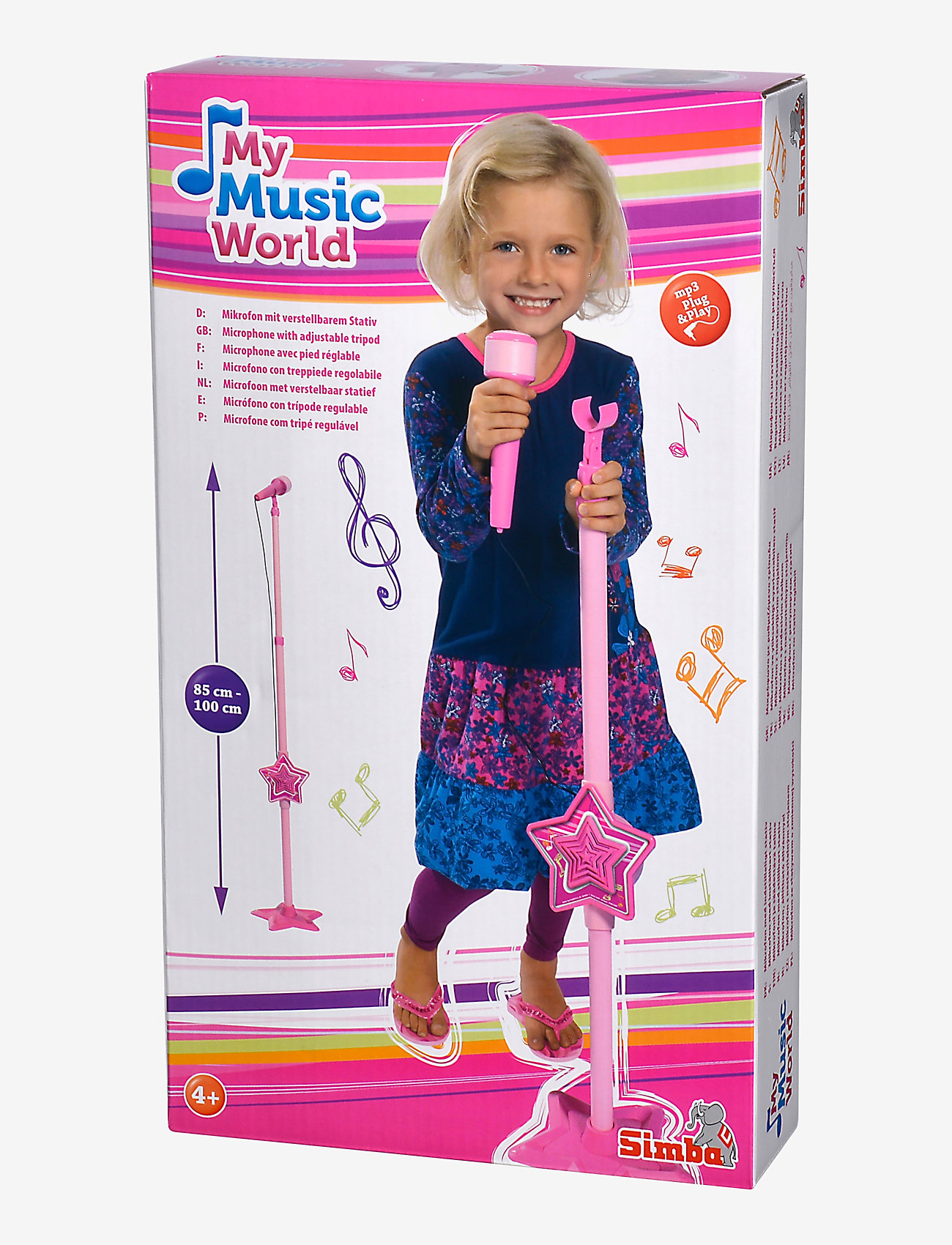 Simba Toys - My Music World Girls Microphone Stand - laveste priser - pink - 1