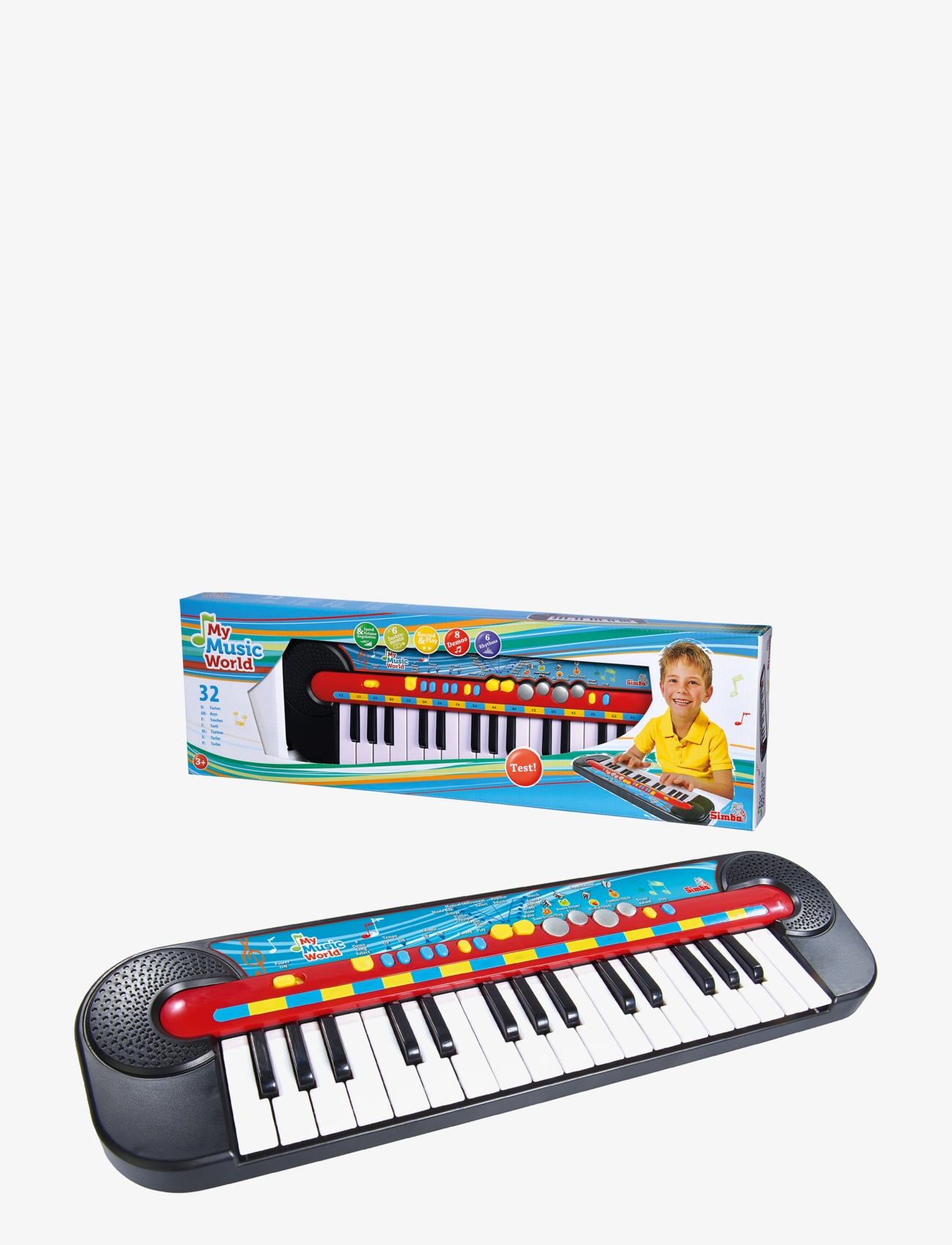 SIMBA Spielzeug My Music World Keyboard Patterned - One Size - Kinder