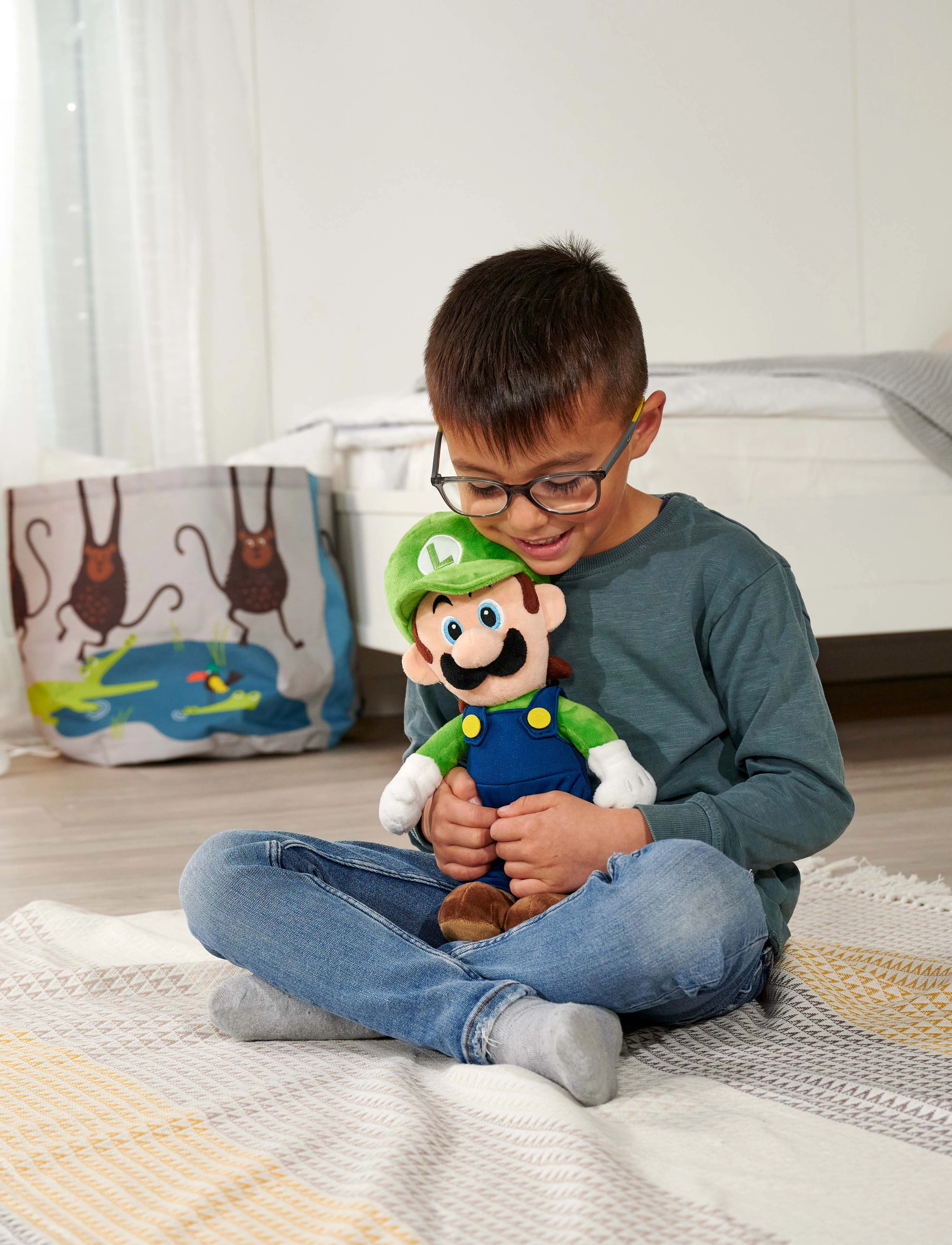 Simba Toys - Super Mario Luigi Plush, 30cm - multi coloured - 3