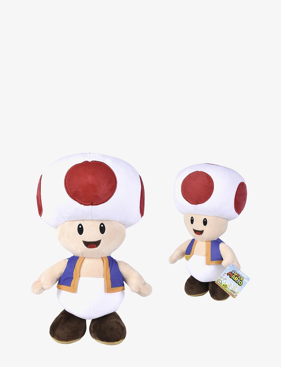 Simba Toys - Super Mario Toad, Plush, 40 cm - white - 0