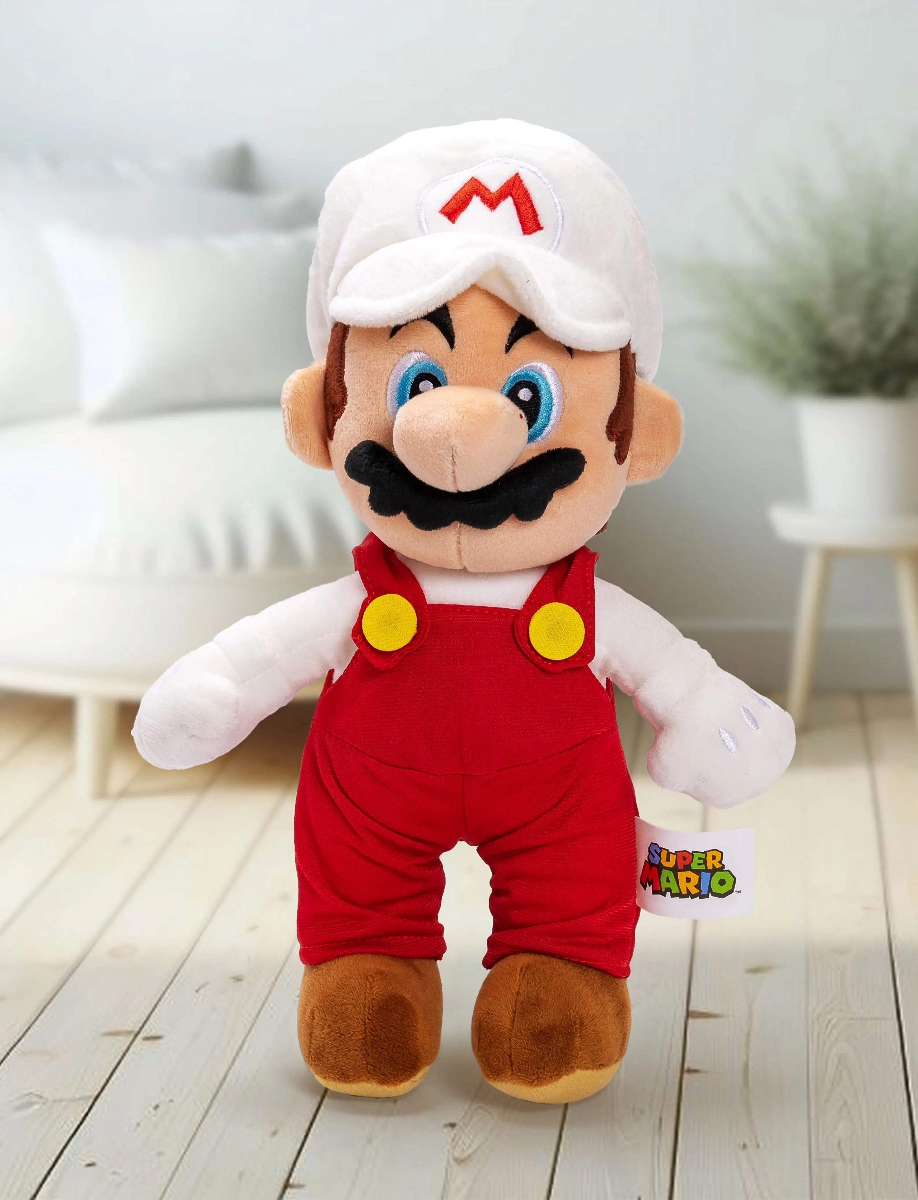 Super Mario Super Mario - Fire Mario Plush Doll – 30 cm, One Size, Red, Soft Legetøj > Stuffed Legetøj, Børn