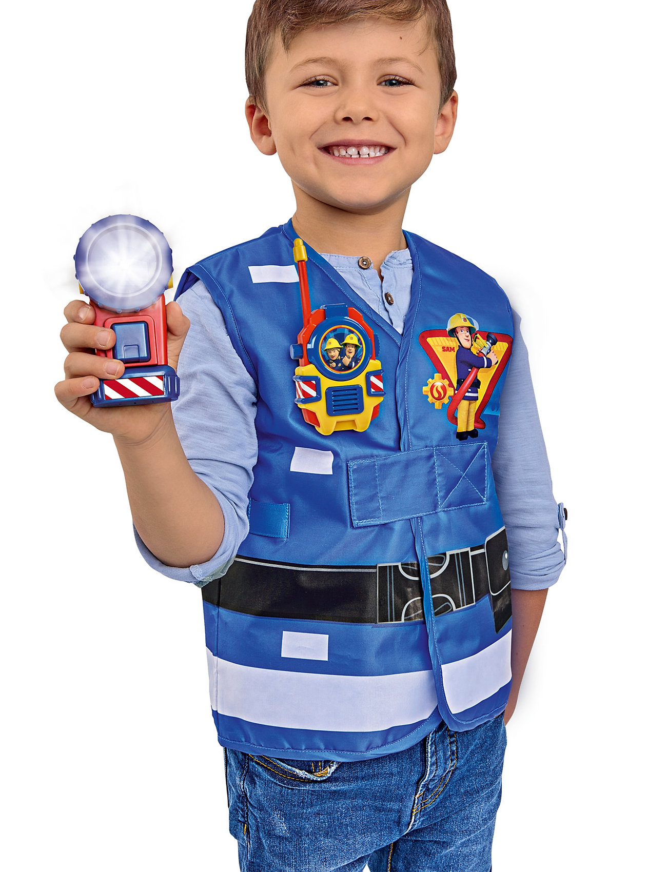 Brandmand Sam Sam Fireman Rescue Set, One Size, Blue, Kostumer Og Tilbehør > Karakterkostumer, Børn