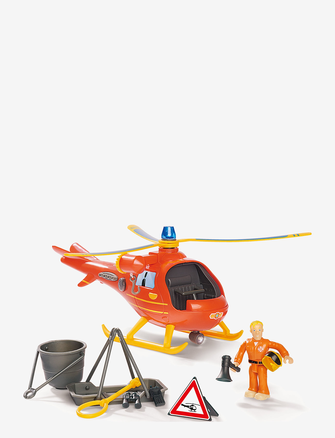 Simba Toys Brandman Sam Helikopter Wallaby med Figur - Leksaksset & Leksaksfigurer - RED / cream
