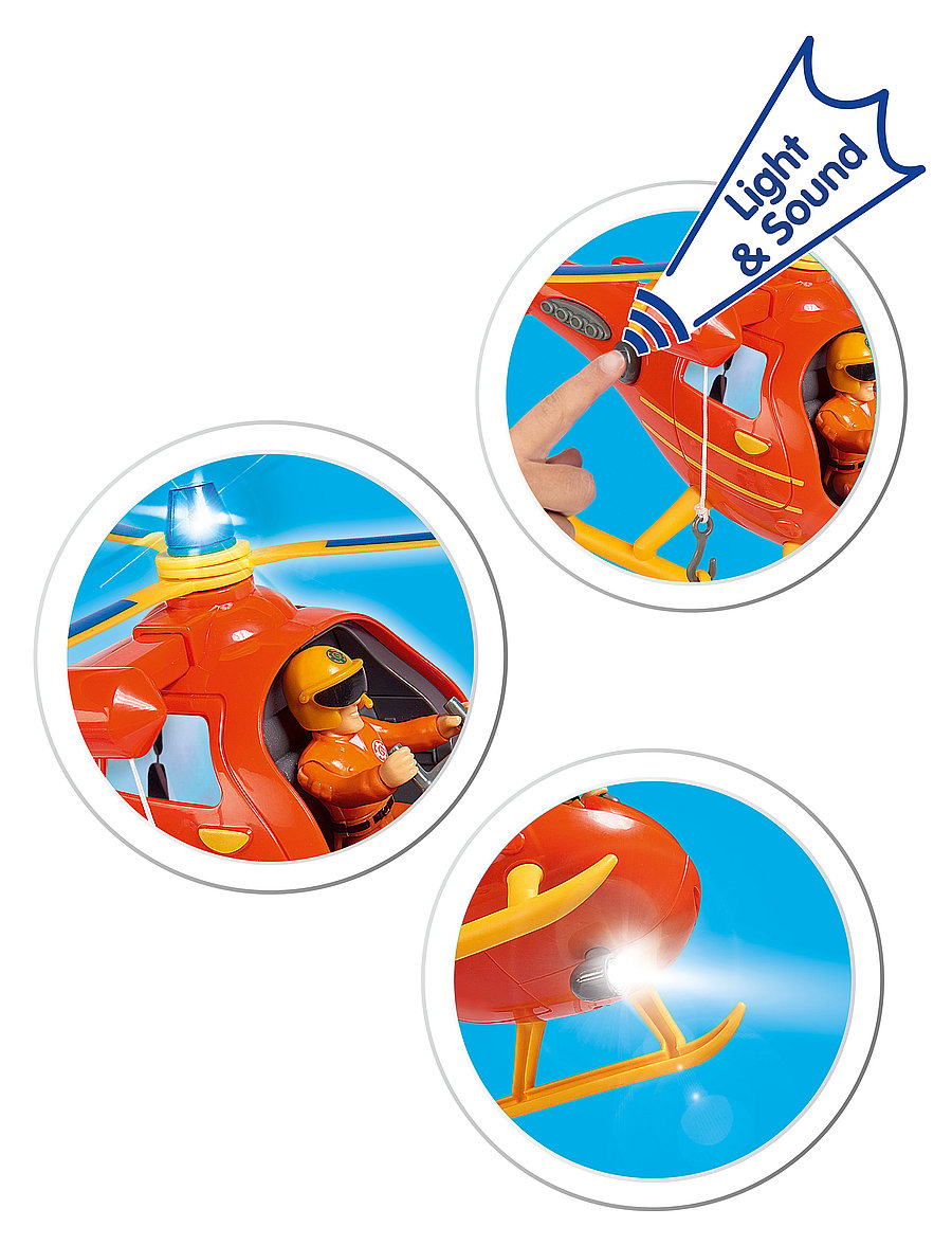 Simba Toys - Sam Helicopter Wallaby with Figurine - spiel-sets - red - 3