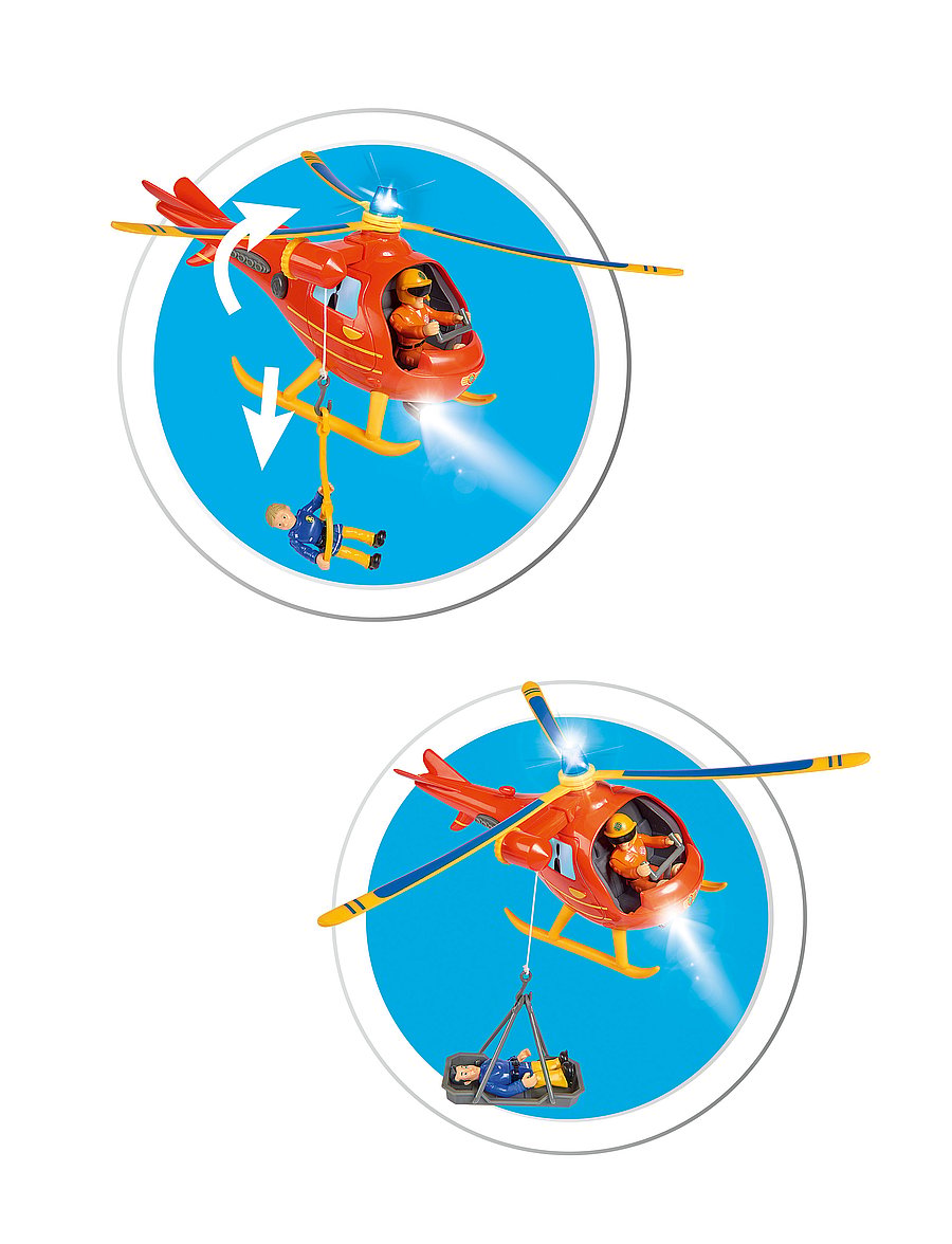Simba Toys - Sam Helicopter Wallaby with Figurine - spiel-sets - red - 5