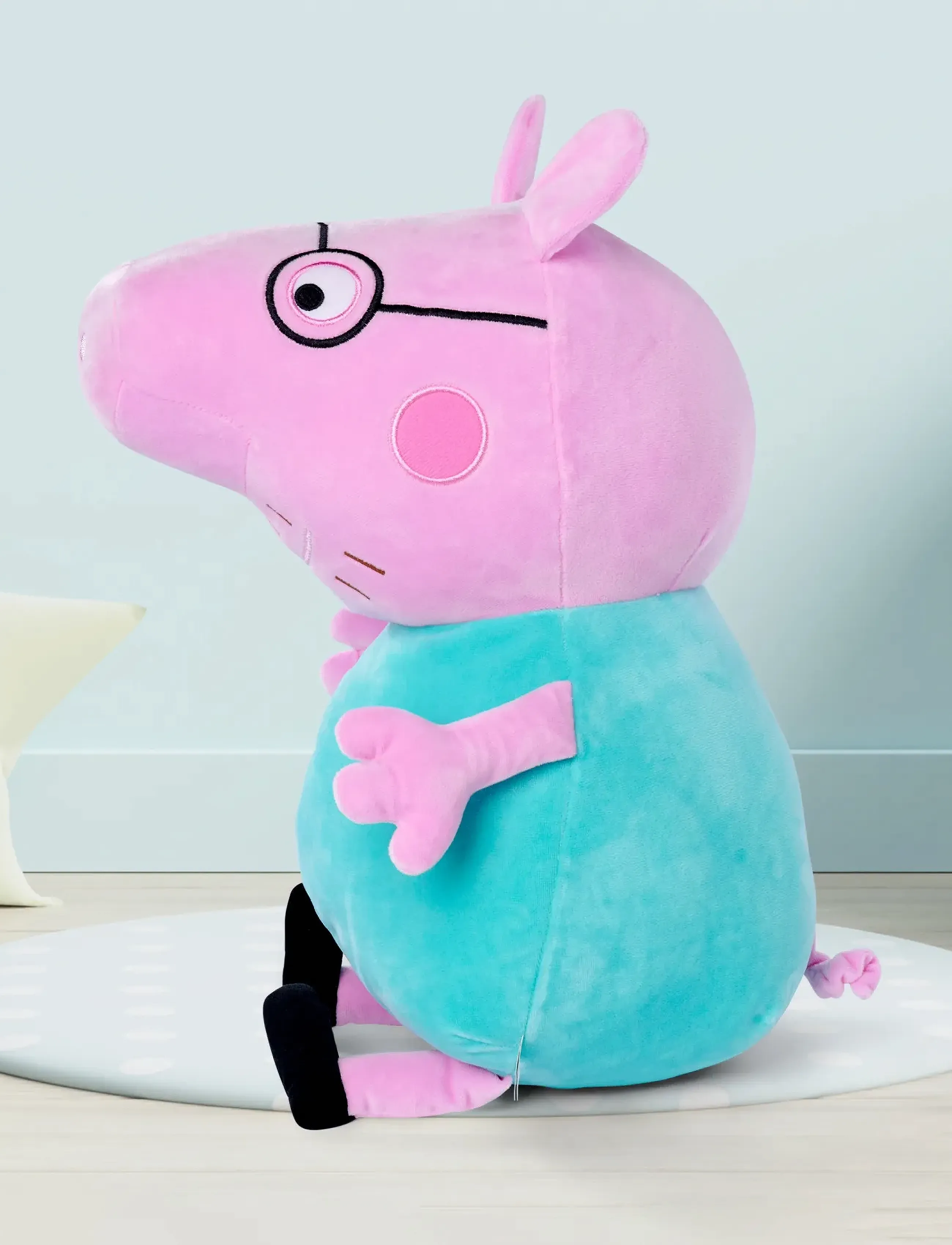 Gurli Gris Peppa Pig Plush Papa Wutz, 37Cm, 37 cm, Soft Spielzeug, Rosa - Stuffed Kinder