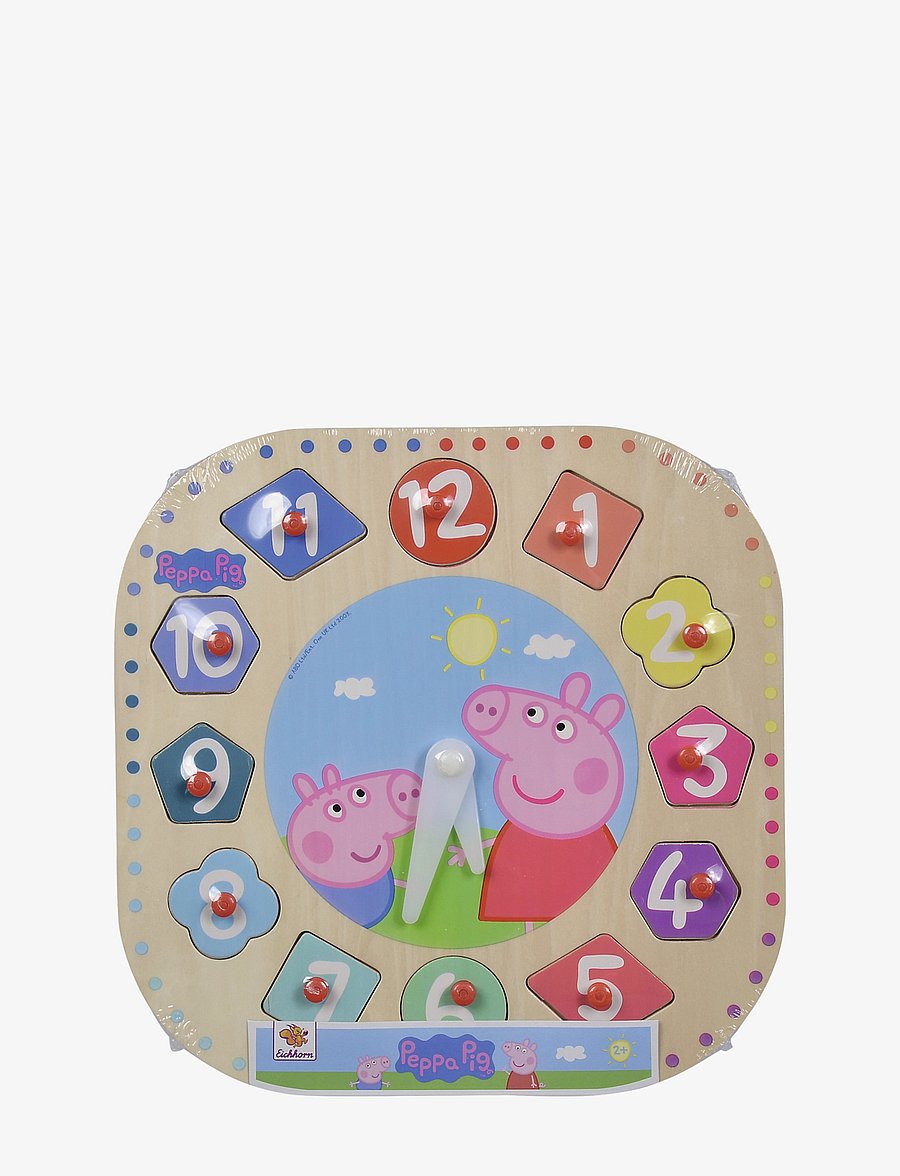 Peppa Wutz - Peppa Pig, Teaching Clock - holzpuzzles - pink - 0