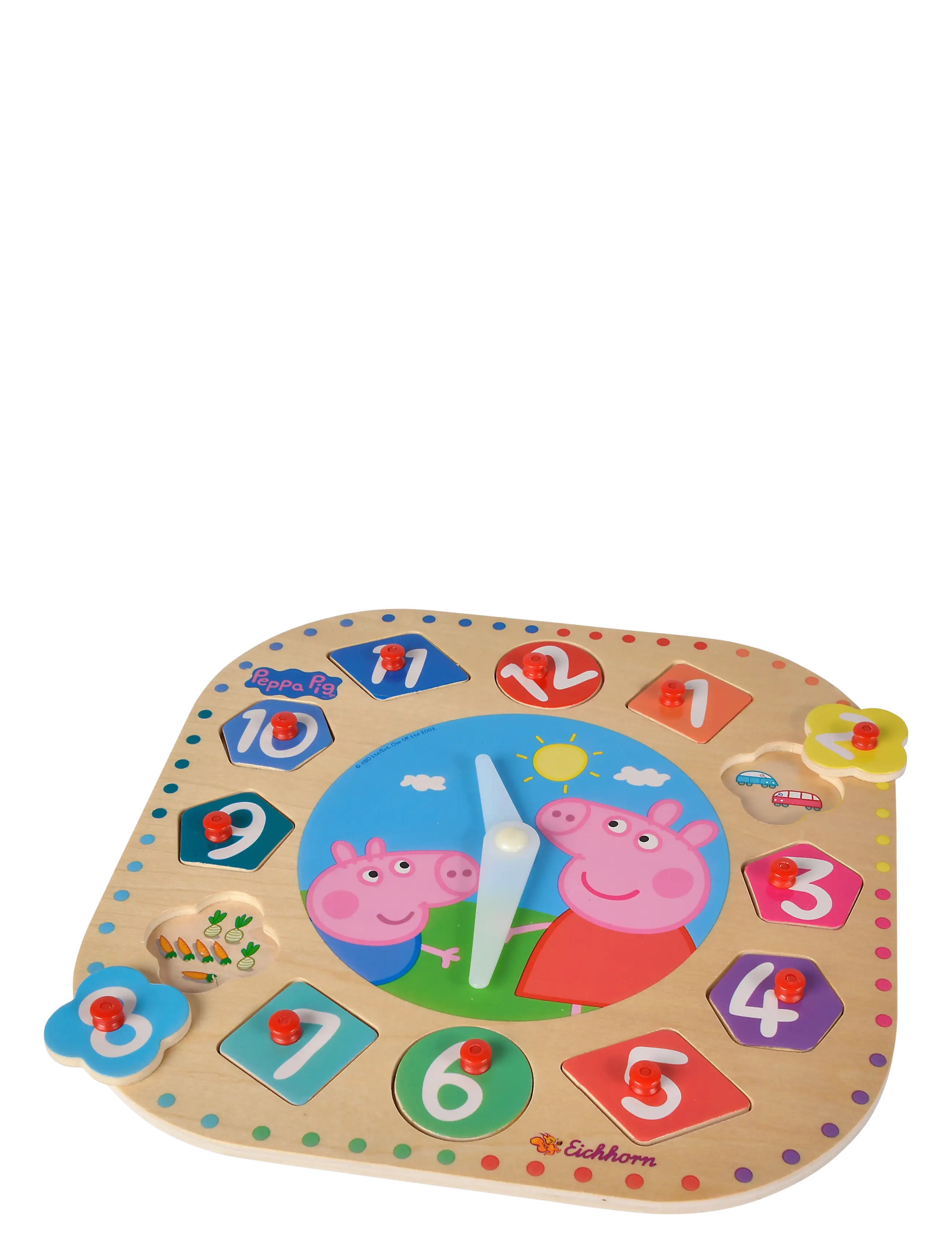 Simba Toys - Peppa Pig, Teaching Clock - knoppuslespil - pink - 1
