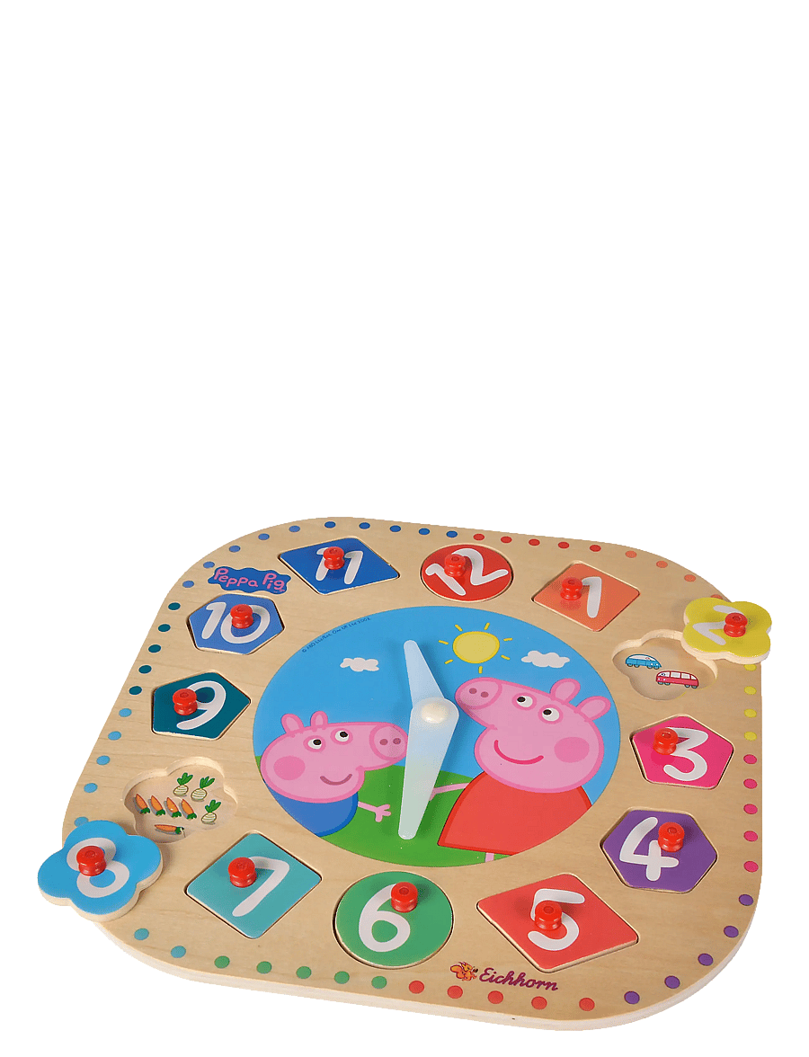 Simba Toys - Peppa Pig, Teaching Clock - holzpuzzles - pink - 1