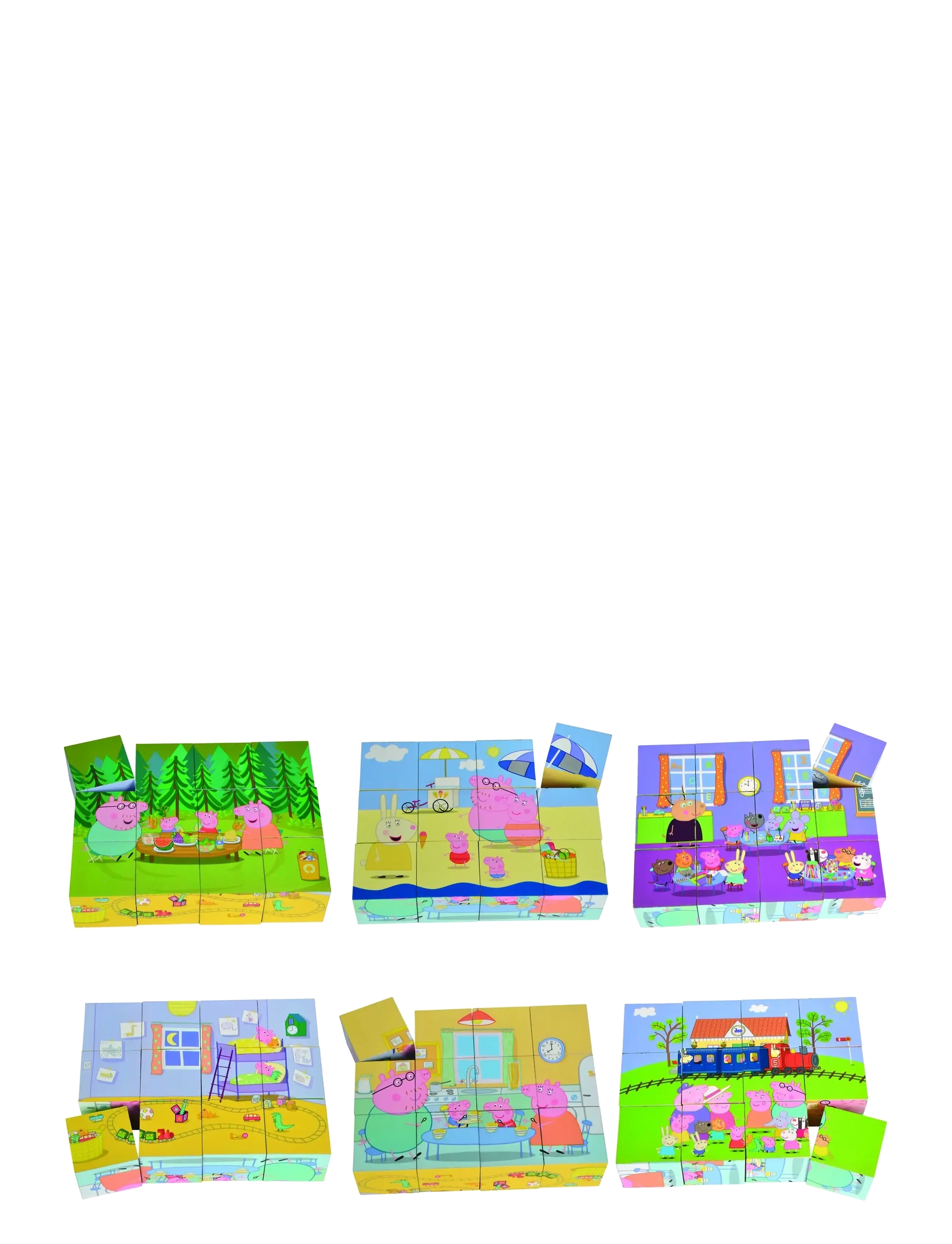 Gurli Gris Peppa Pig, Picture Cube, Børn, Building Blocks, Pink, Str: ONE SIZE