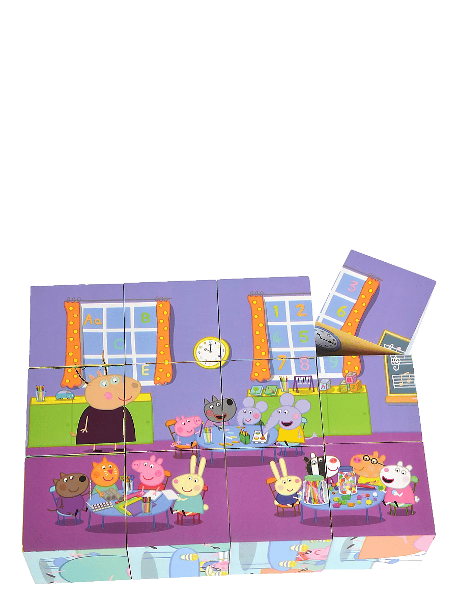 Põrsas Peppa - Peppa Pig, Picture Cube - puidust pusled - pink - 1
