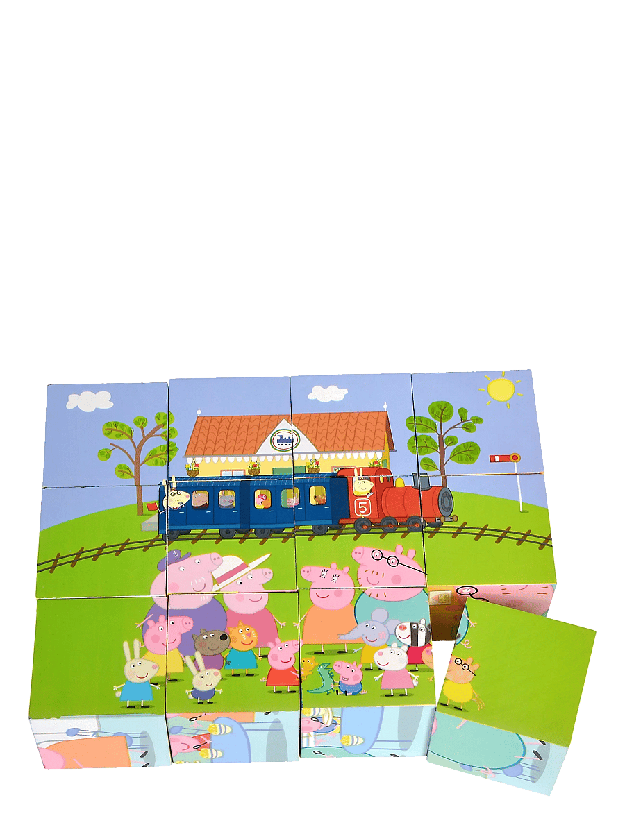 Põrsas Peppa - Peppa Pig, Picture Cube - puidust pusled - pink - 2